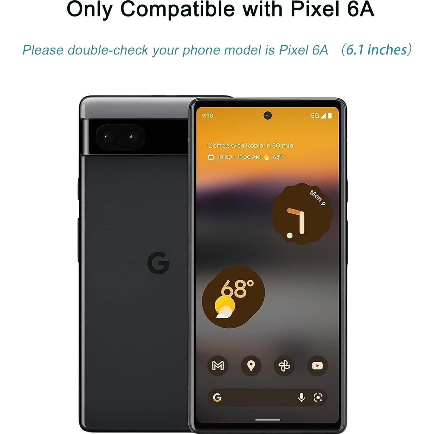 3 Protectores de Pantalla Vidrio Templado ZYHKJYL para Google Pixel 6A