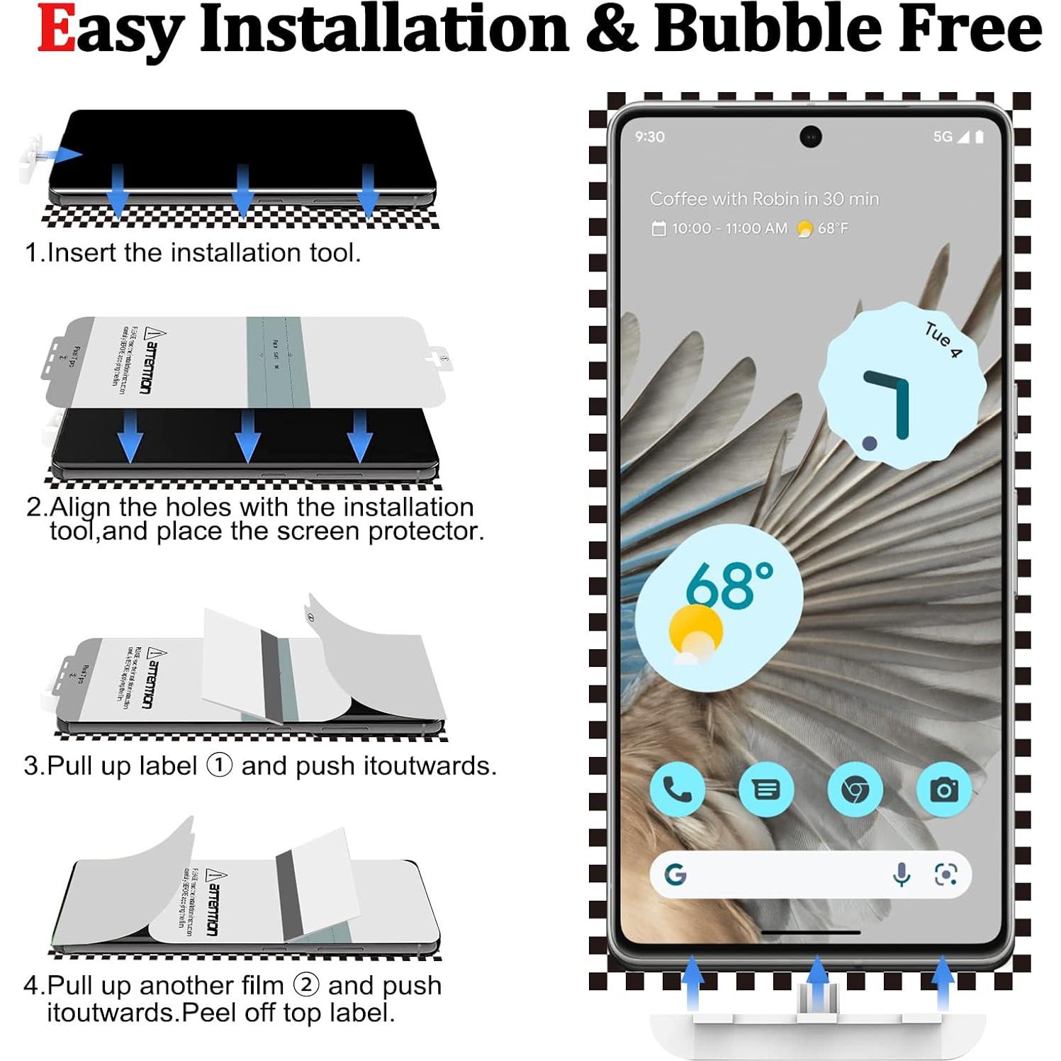 Protector de Pantalla TPU WYQLTD para Google Pixel 7 Pro - 3 Pack