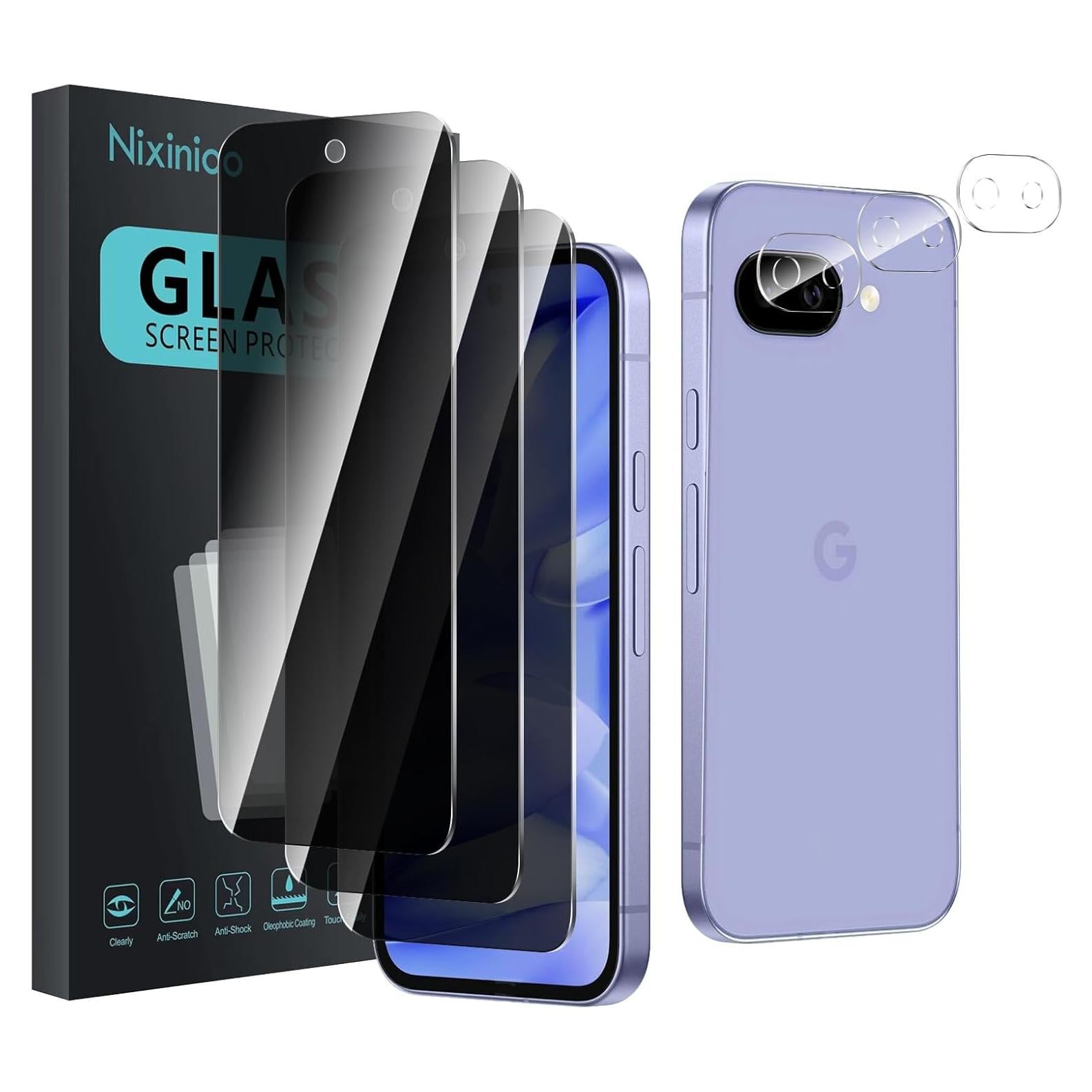 Paquete 3 Protectores Pantalla Privados Nixinioo Google Pixel 9A