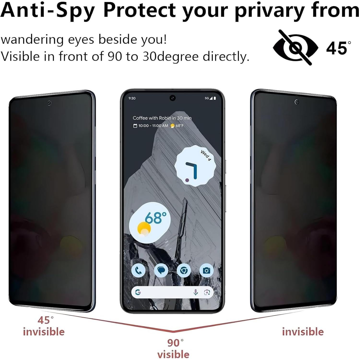 Paquete de 3 Protectores de Pantalla KELOLIN para Google Pixel 8 Pro