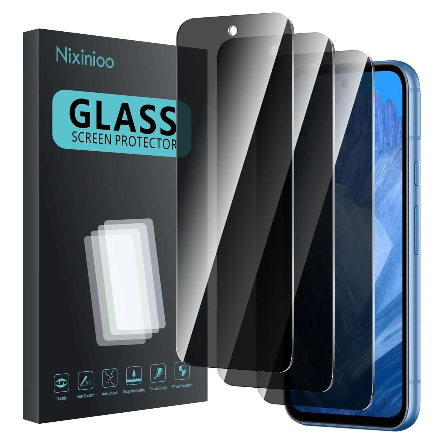 Protector de Pantalla Privado Nixinioo para Google Pixel 8a - 3 Pack