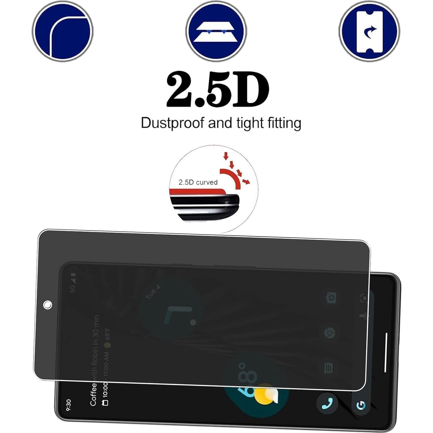 Paquete de 3 Protectores de Pantalla KELOLIN para Google Pixel 7