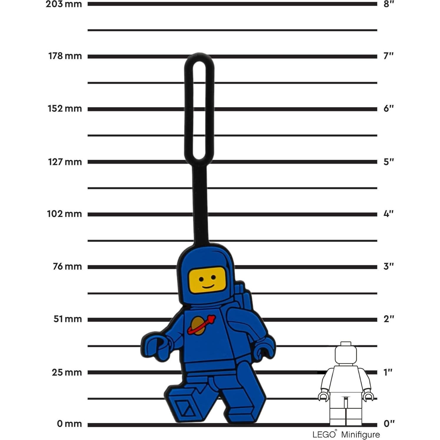 Etiqueta de Maleta Silicona LEGO Spaceman Azul 17.78x6.35cm