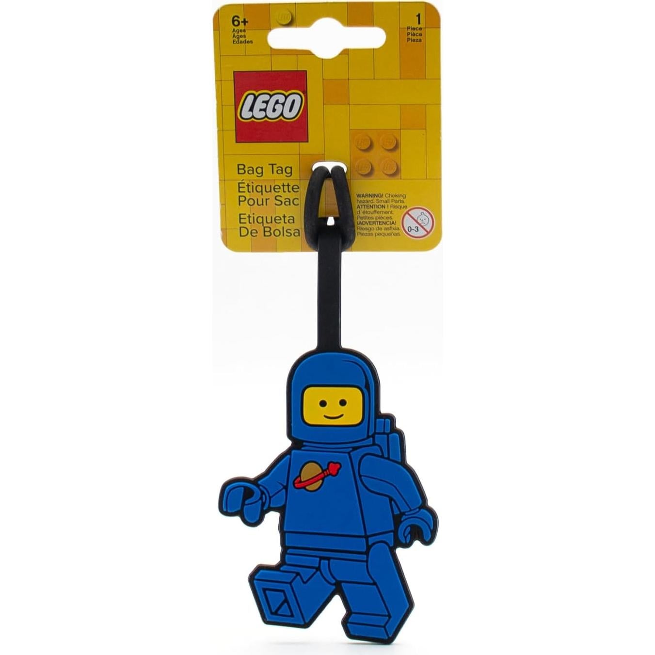 Etiqueta de Maleta Silicona LEGO Spaceman Azul 17.78x6.35cm