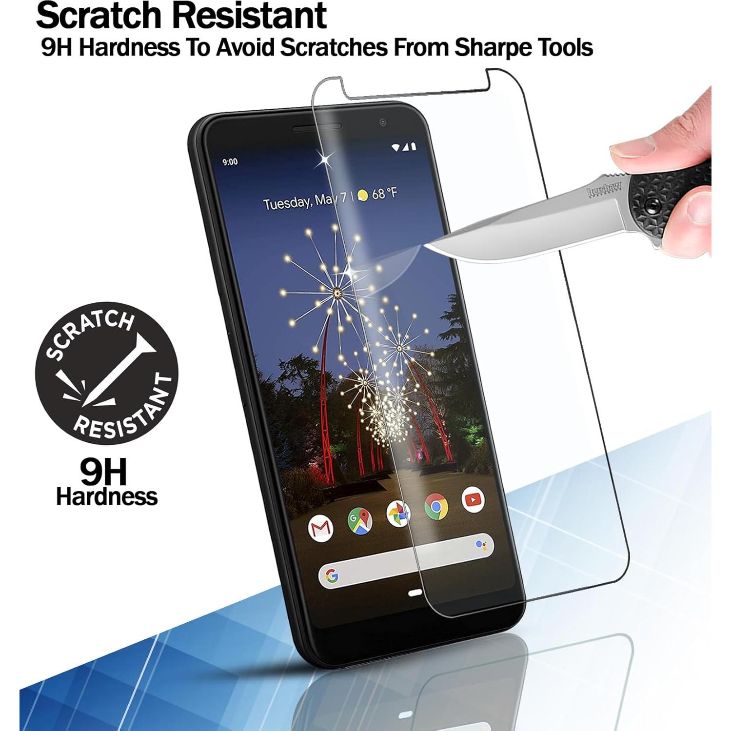 Protector de Pantalla RKINC para Google Pixel 4 XL - 3 Unidades Vidrio Templado 0.33mm