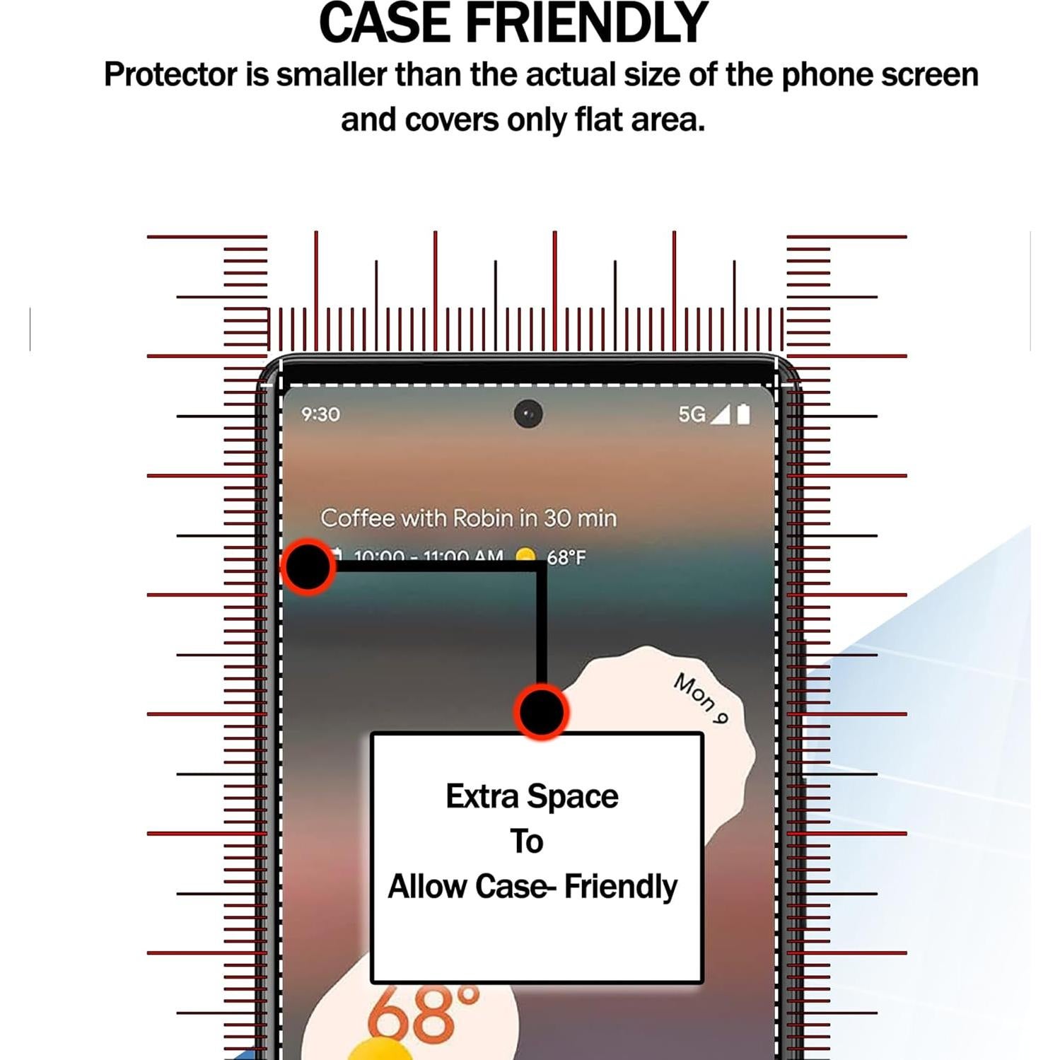 RKINC Screen Protector [3-Pack] for Google Pixel 7A, Tempered Glass Film Screen Protector, 0.33mm [LifetimeWarranty][Bubble-Free][Anti-Scratch][Anti-Shatter]