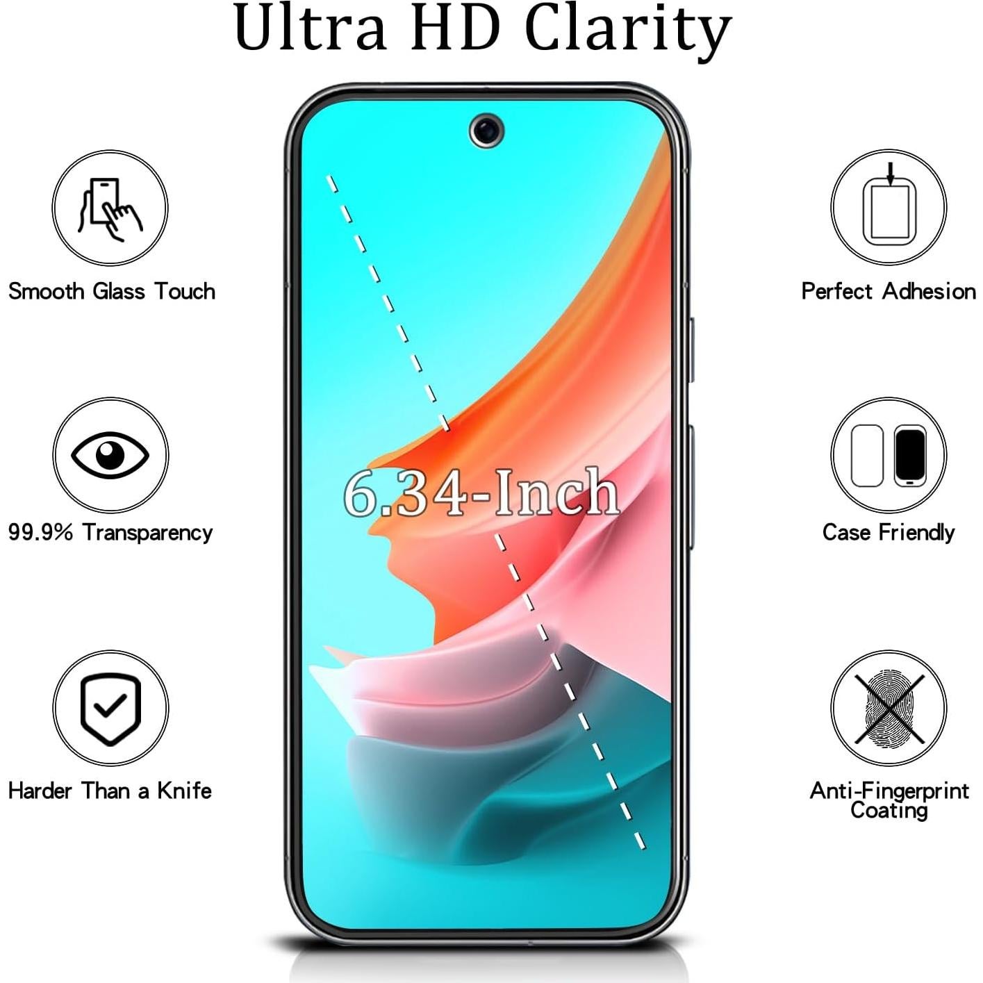 Protector de Pantalla Vidrio Templado MAYtobe para Google Pixel 9 Pro