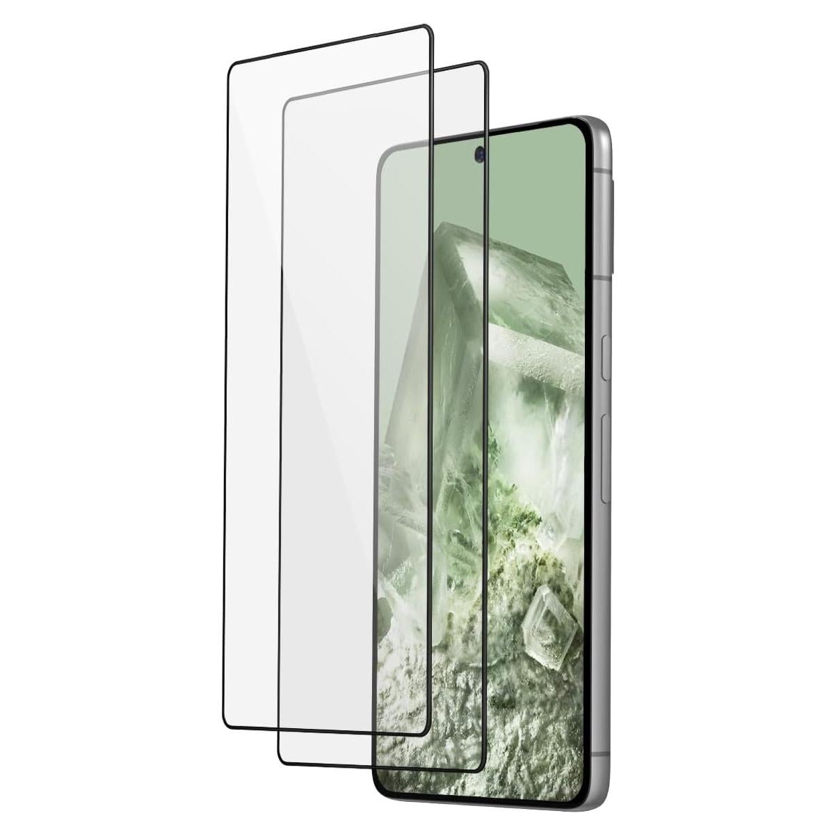 Protector de Pantalla FLOLAB para Google Pixel 8 - 2 Piezas, Vidrio Templado 3D, Ultra Claro, Anti-Rayones