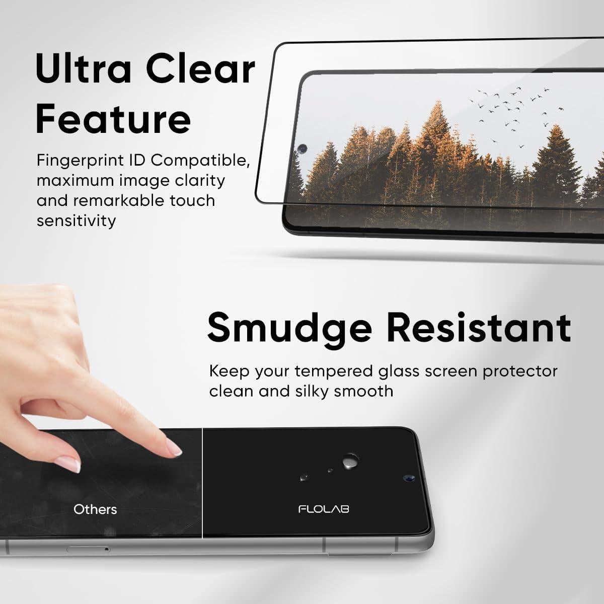 Protector de Pantalla FLOLAB para Google Pixel 8 - 2 Piezas, Vidrio Templado 3D, Ultra Claro, Anti-Rayones