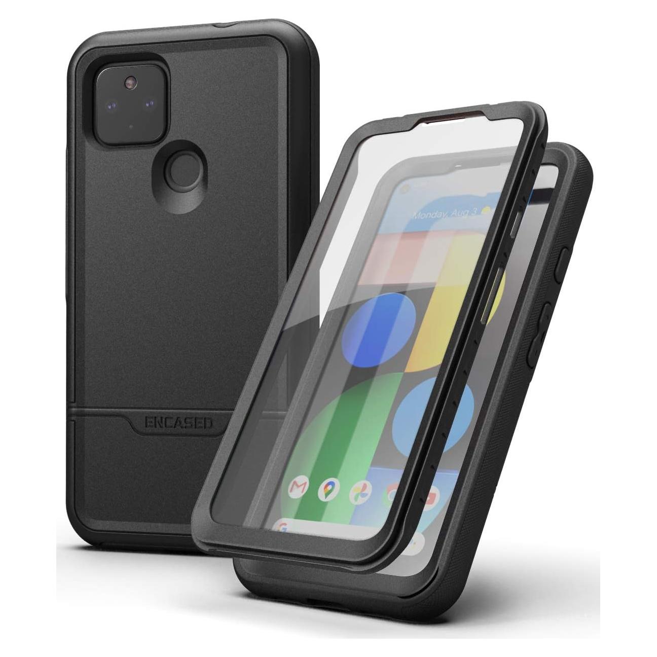 Funda Protectora Encased RebelShield para Pixel 4a 5G - Negro