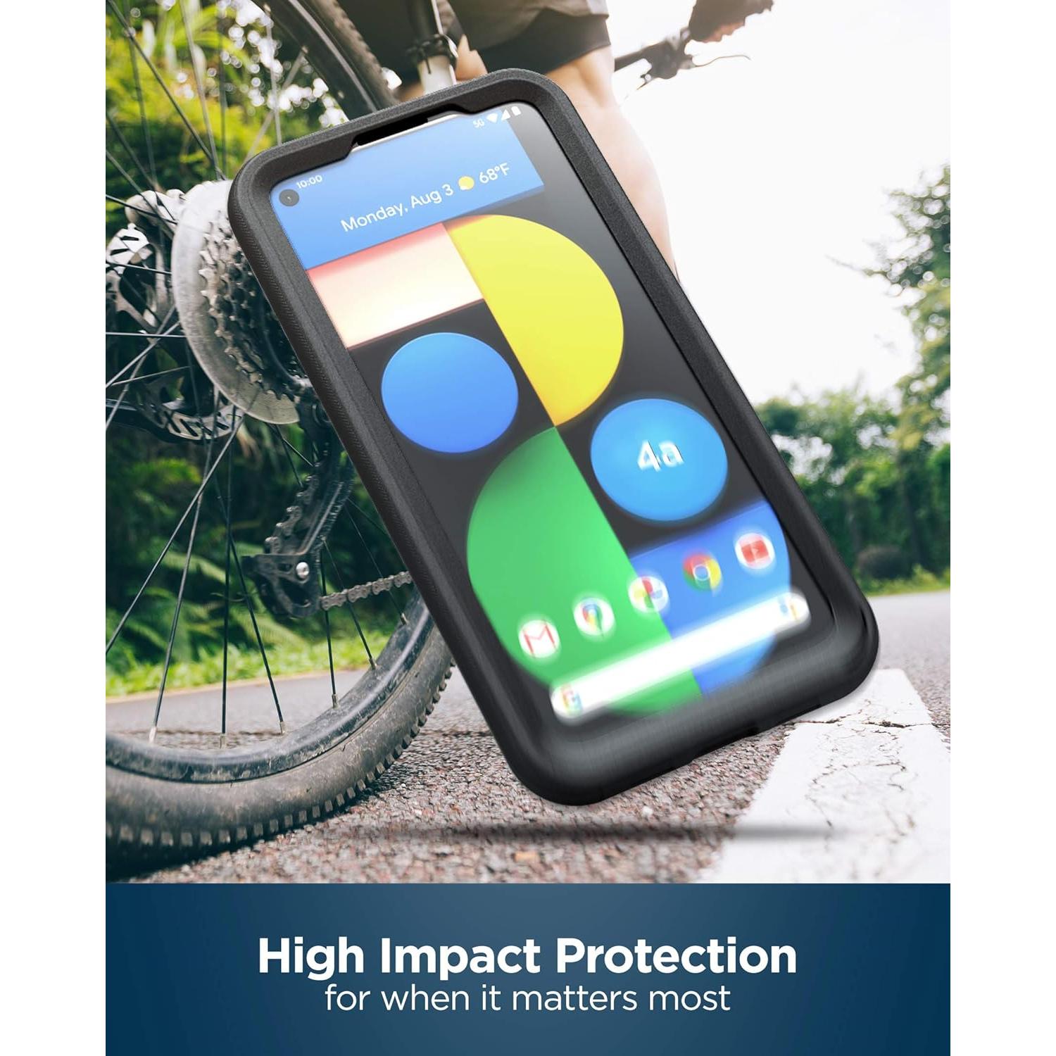 Funda Protectora Encased RebelShield para Pixel 4a 5G - Negro