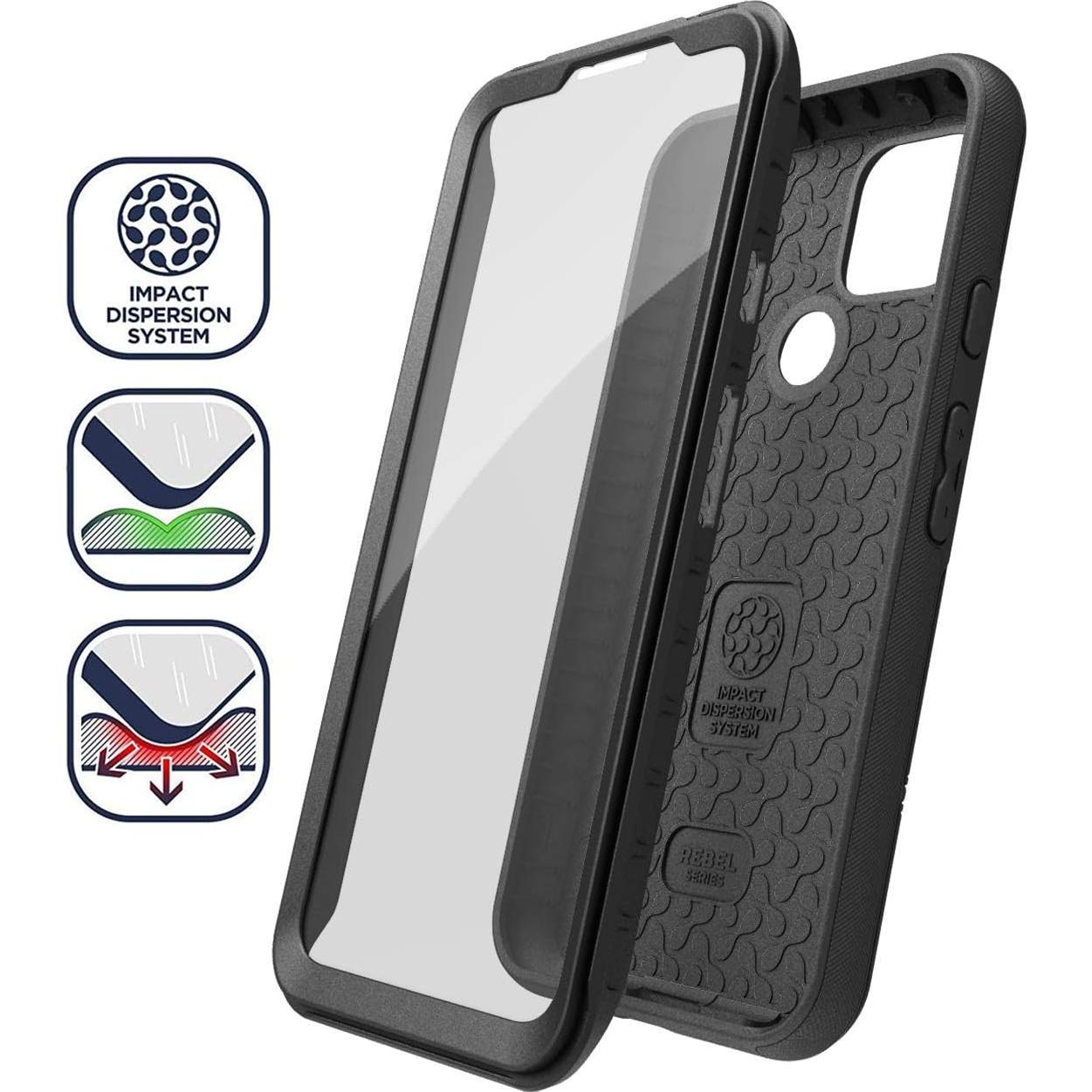 Funda Protectora Encased RebelShield para Pixel 4a 5G - Negro