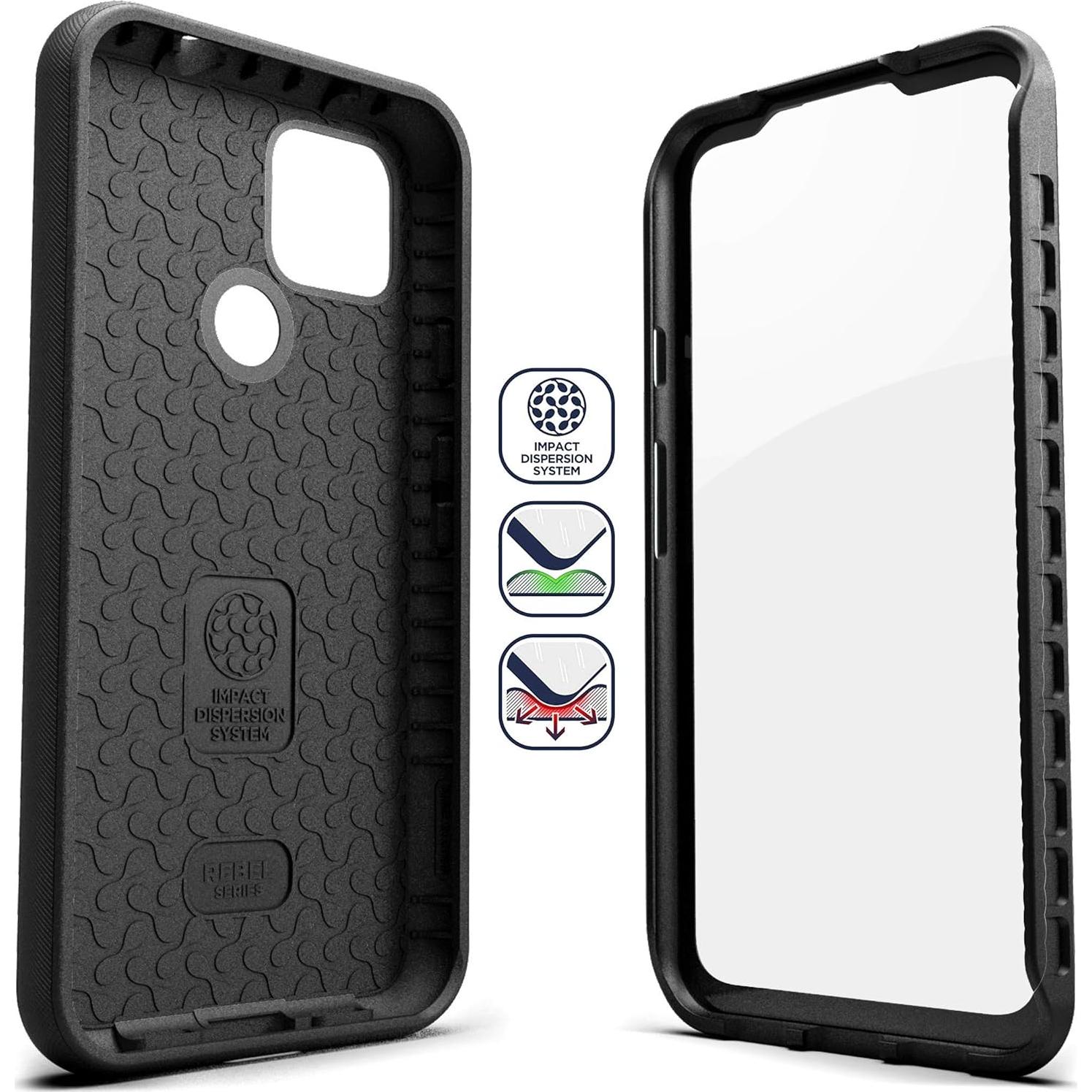 Funda Protectora Encased RebelShield para Pixel 4a 5G - Negro