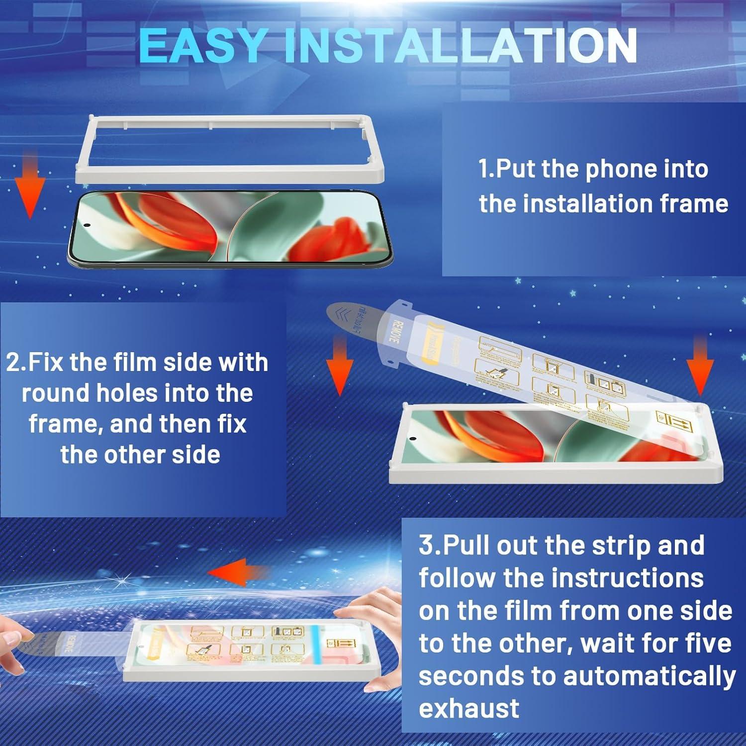 Paquete de 3 Protectores de Pantalla Vidrio Templado Pixel 9/9 Pro 5G