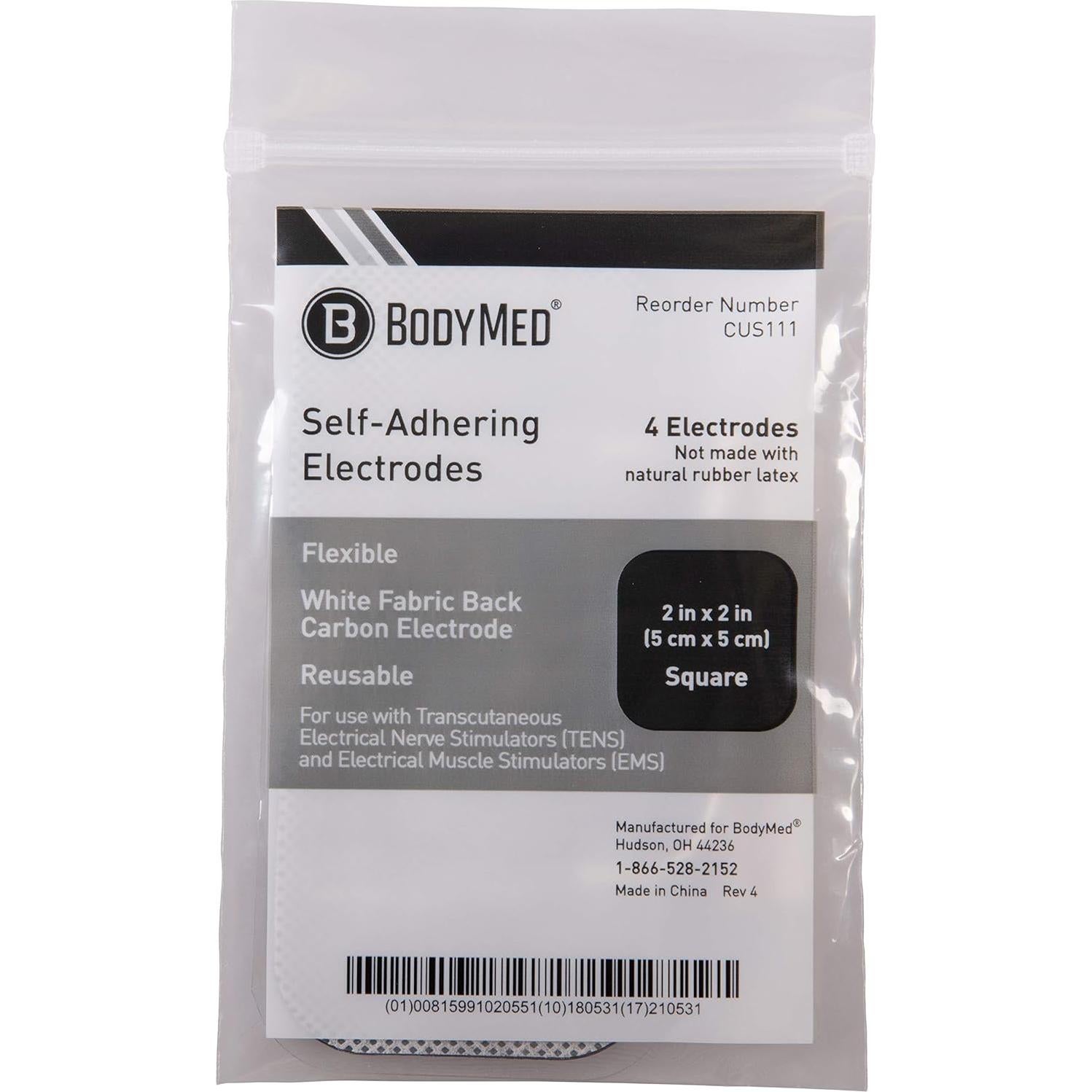 Almohadillas Electrodos BodyMed TENS/EMS 10 Paquetes 5x5 cm