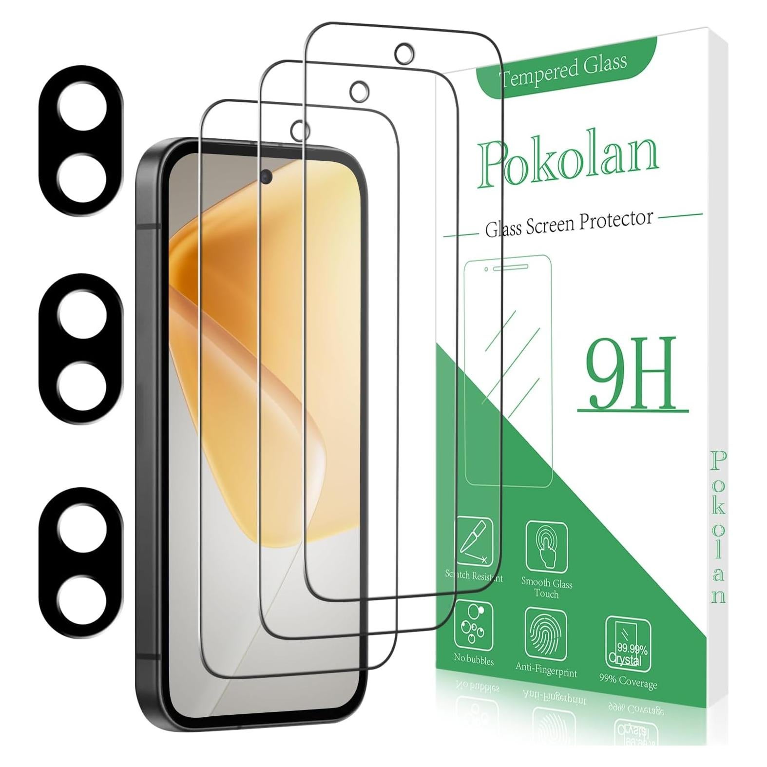 Protector de Pantalla Vidrio Templado Pokolan para Google Pixel 9a