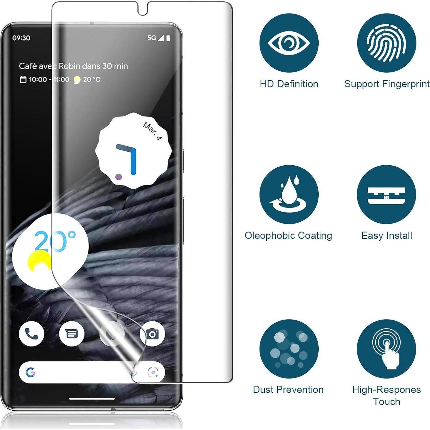 Protector de Pantalla TPU EGV para Google Pixel 7 Pro