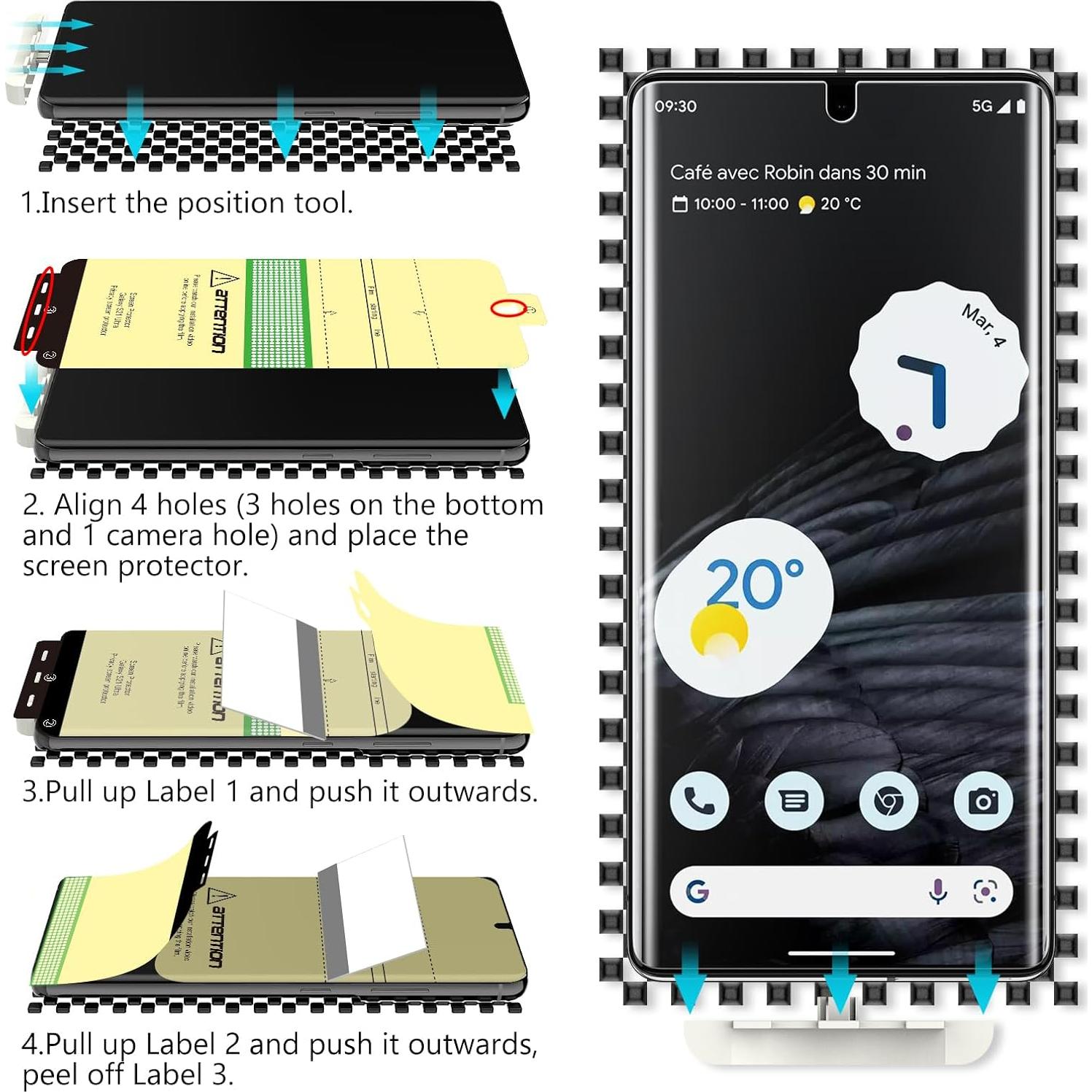 Protector de Pantalla TPU EGV para Google Pixel 7 Pro