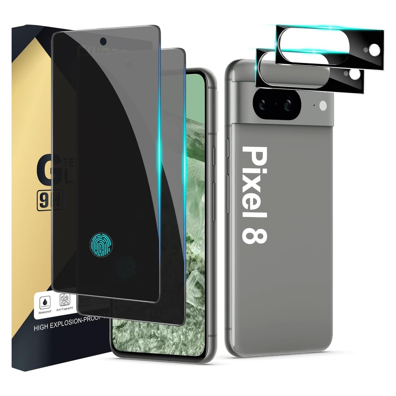 Protector de Pantalla Privado Vidrio Templado Pixel 8 5G - 2 Piezas