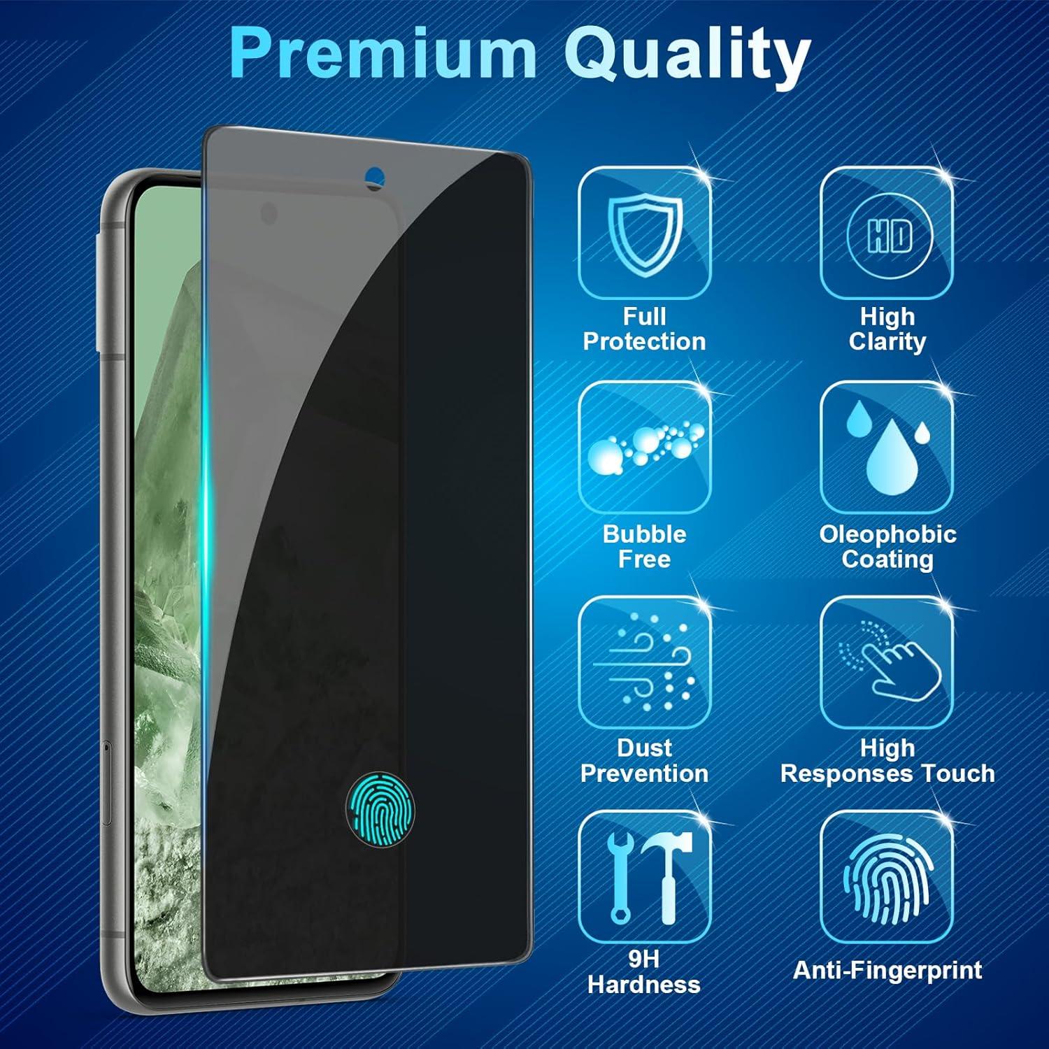 Protector de Pantalla Privado Vidrio Templado Pixel 8 5G - 2 Piezas