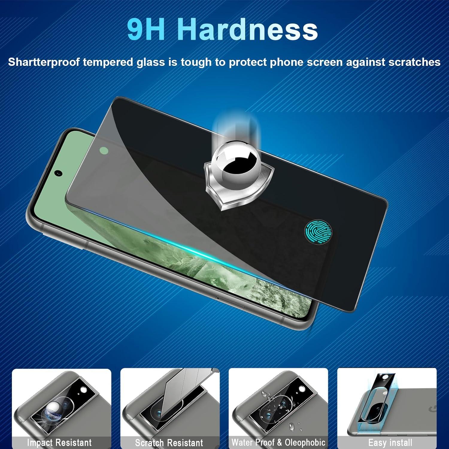 Protector de Pantalla Privado Vidrio Templado Pixel 8 5G - 2 Piezas