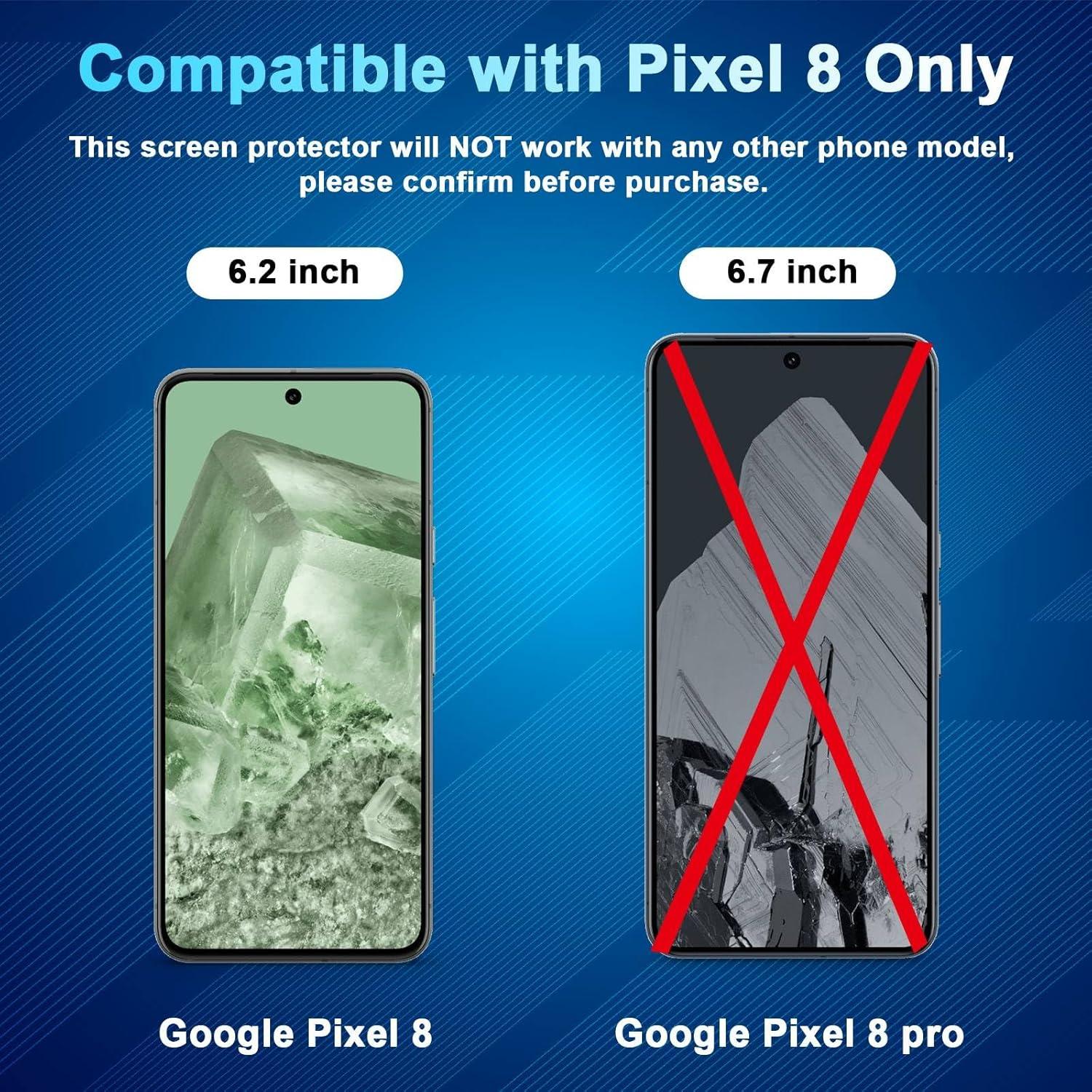 Protector de Pantalla Privado Vidrio Templado Pixel 8 5G - 2 Piezas