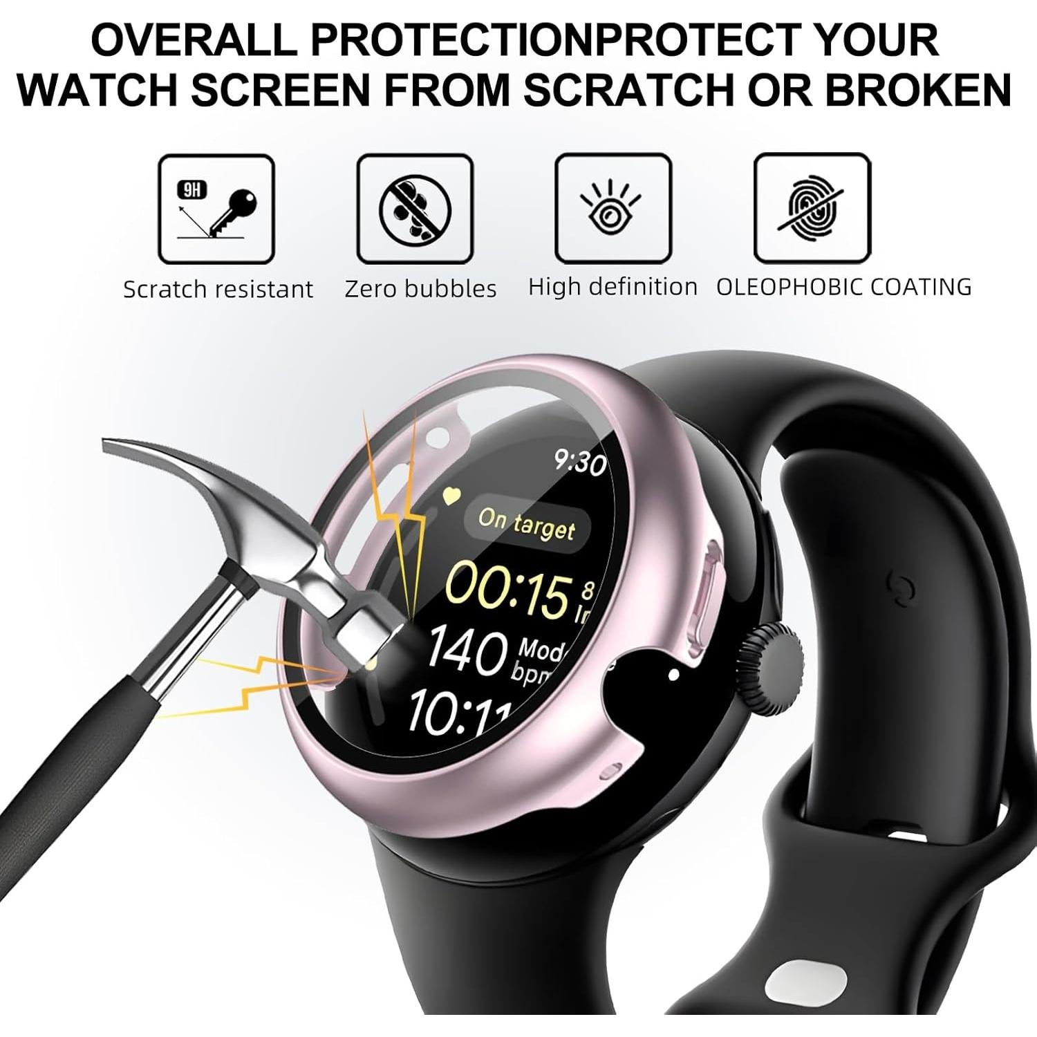 Protector de Pantalla y Parachoques Google Pixel Watch 2/1 41mm