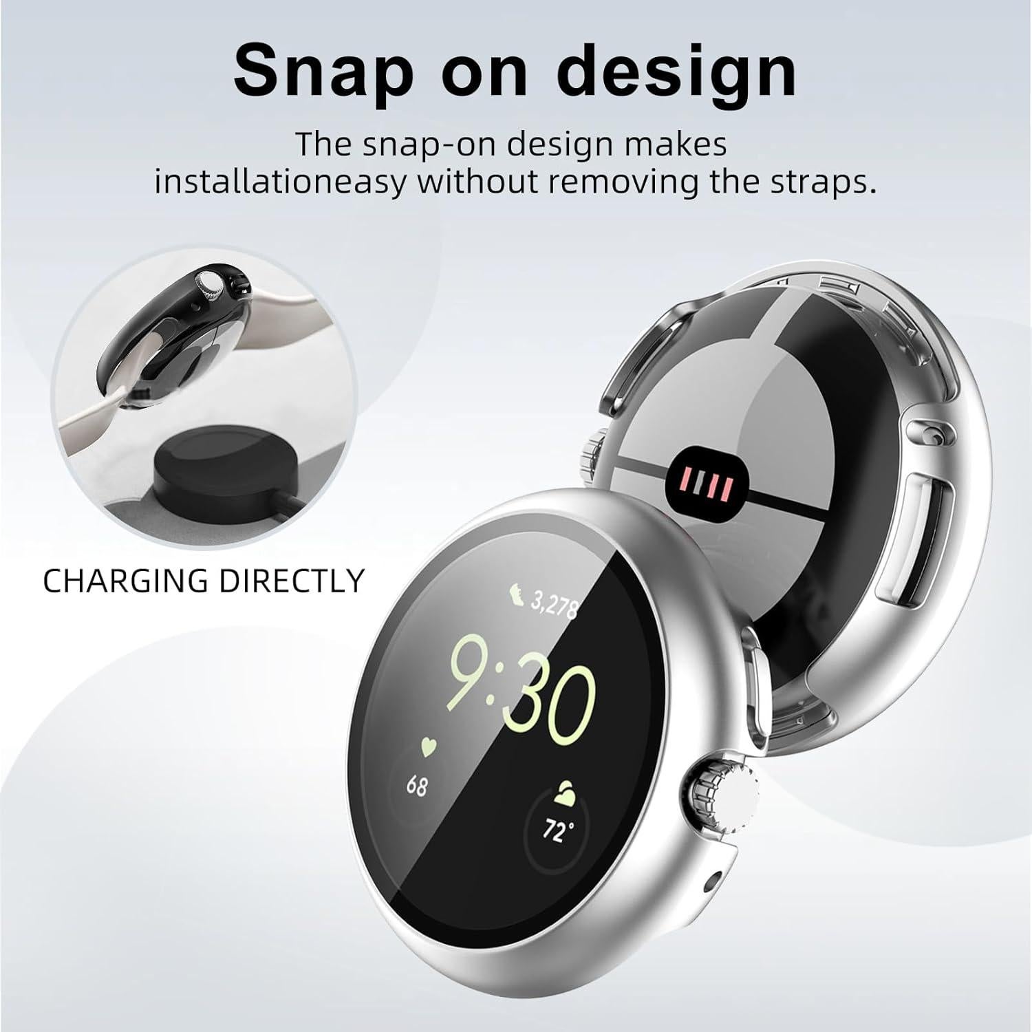 Protector de Pantalla y Parachoques Google Pixel Watch 2/1 41mm