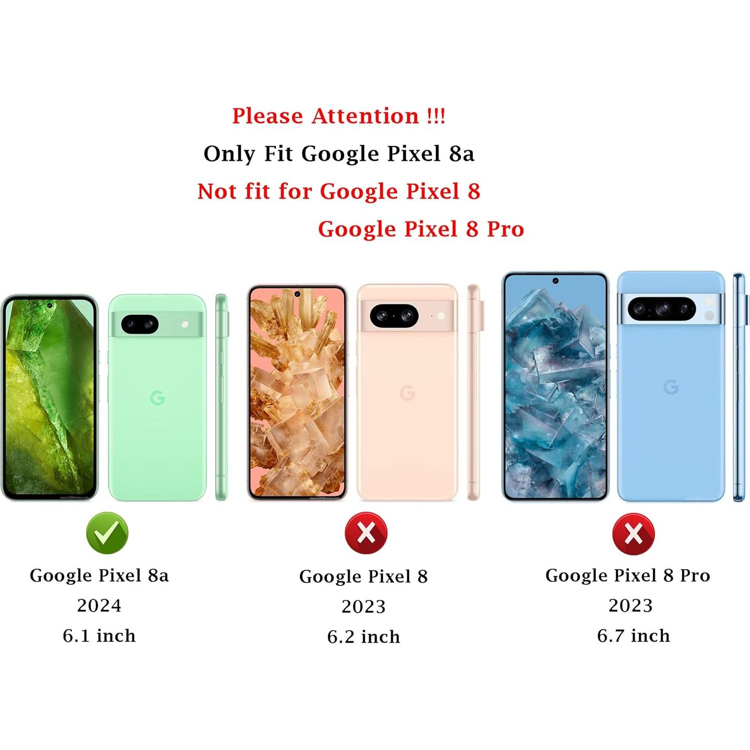 Funda protectora Google Pixel 8A 2024 con soporte y cámara