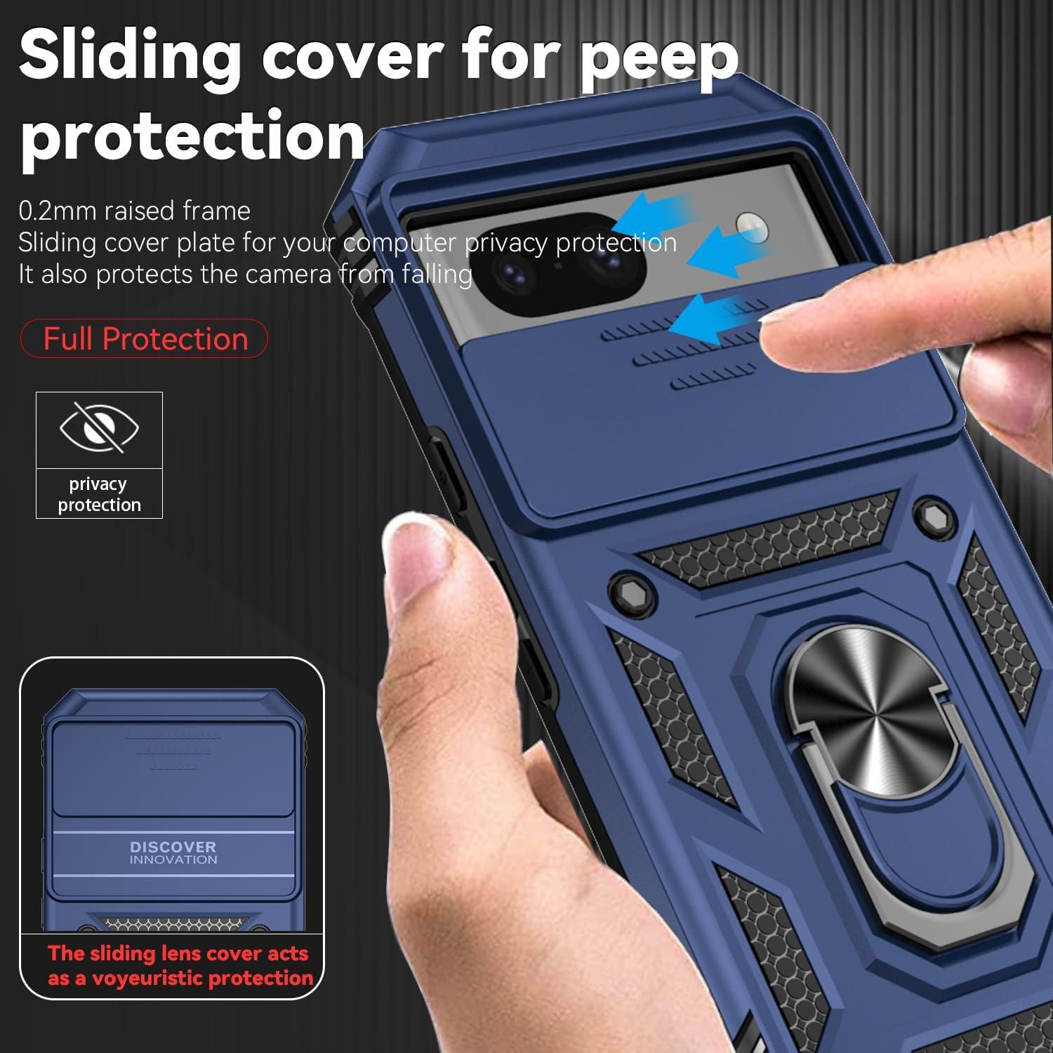 Funda protectora Google Pixel 8A 2024 con soporte y cámara