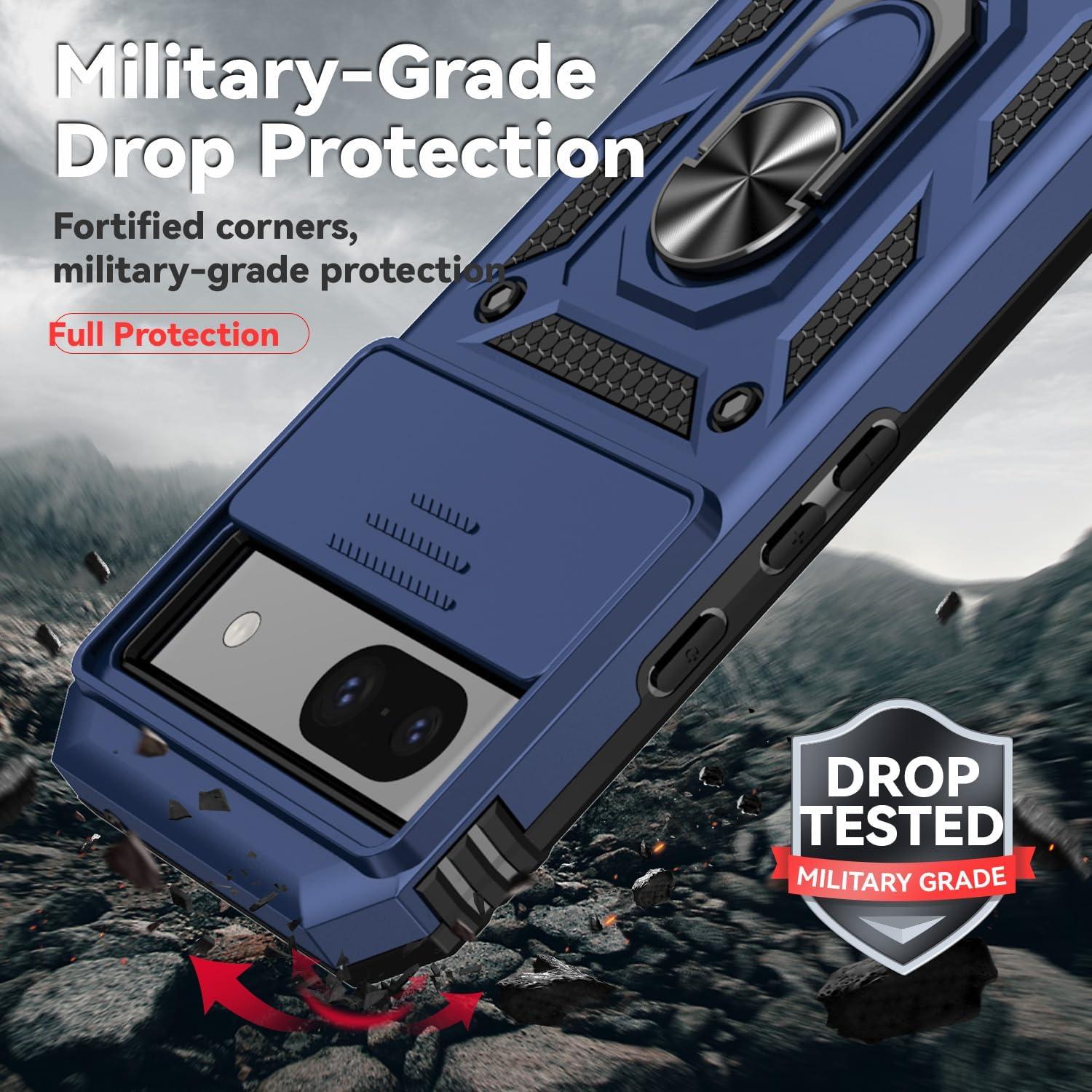 Funda protectora Google Pixel 8A 2024 con soporte y cámara