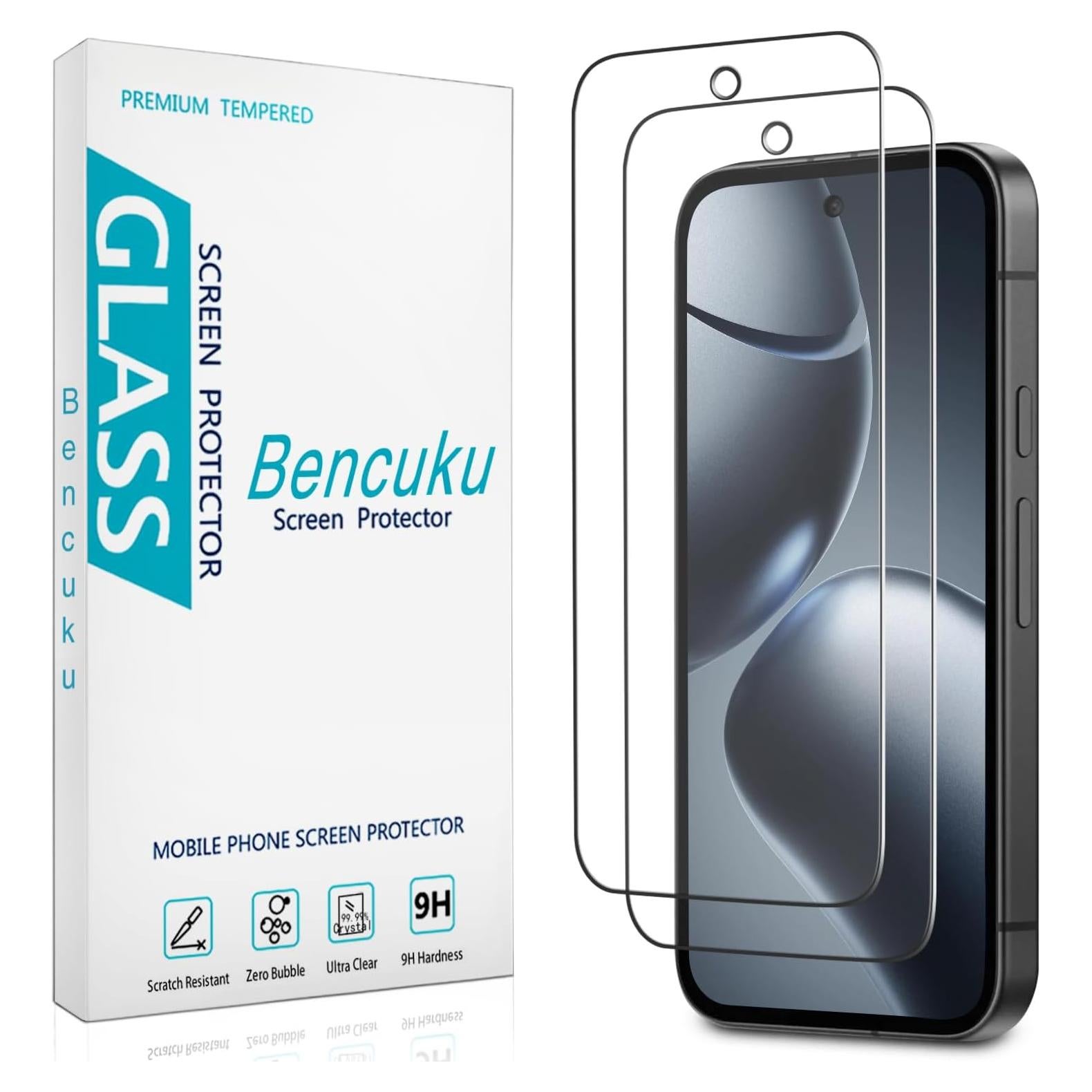 Protector de Pantalla Vidrio Templado Bencuku para Google Pixel 9A