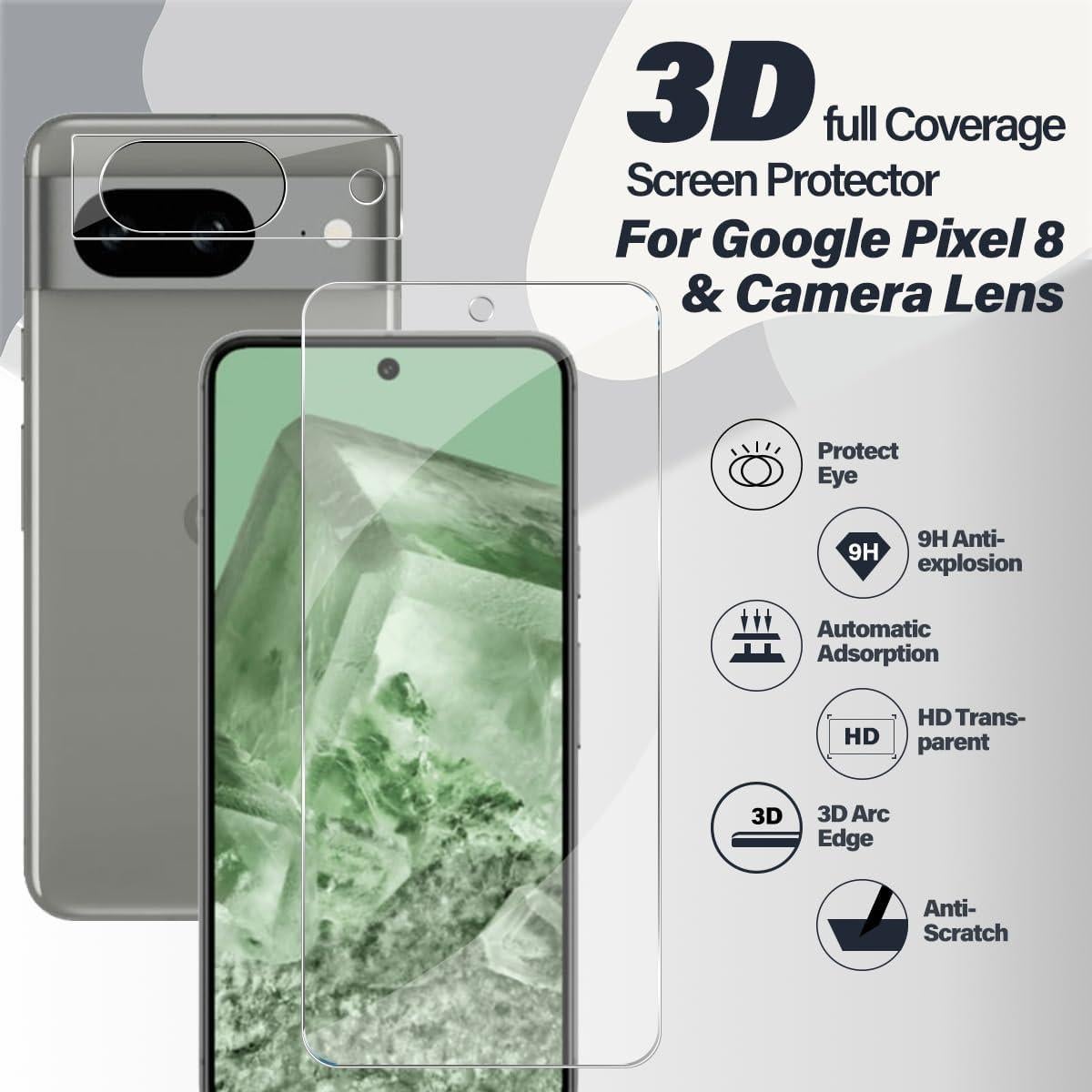 Protector de Pantalla Vidrio Templado BIGFACE para Pixel 8 5G