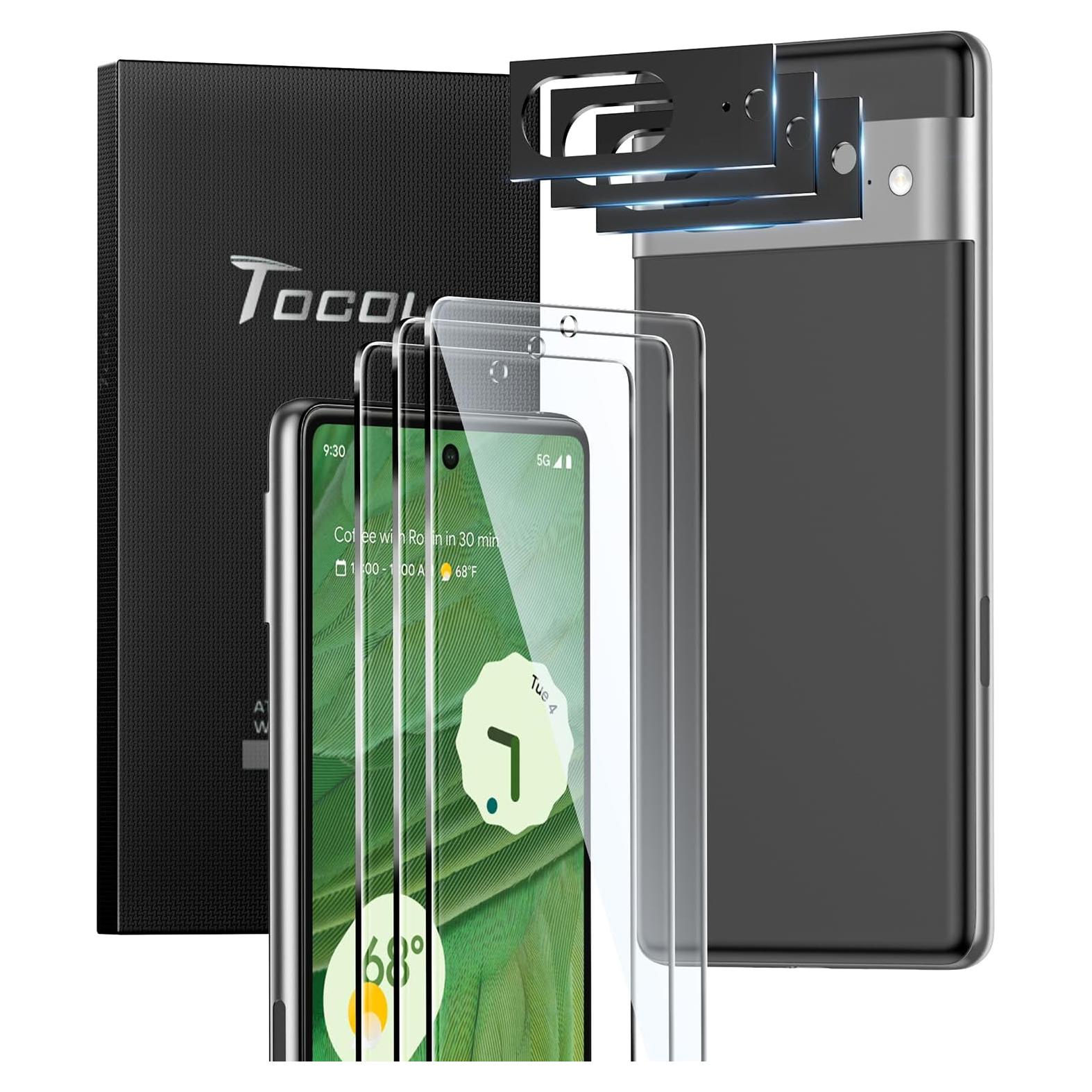 Paquete de 3 Protectores de Pantalla TOCOL para Google Pixel 7