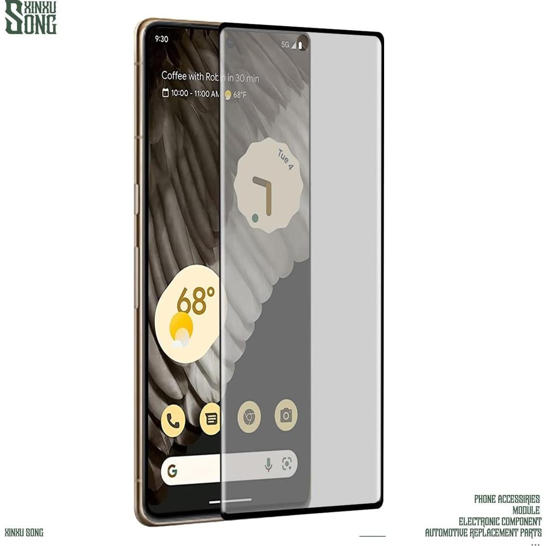 Protector de Pantalla Privado XINXUSONG para Pixel 7 Pro 5G - 2 Pcs