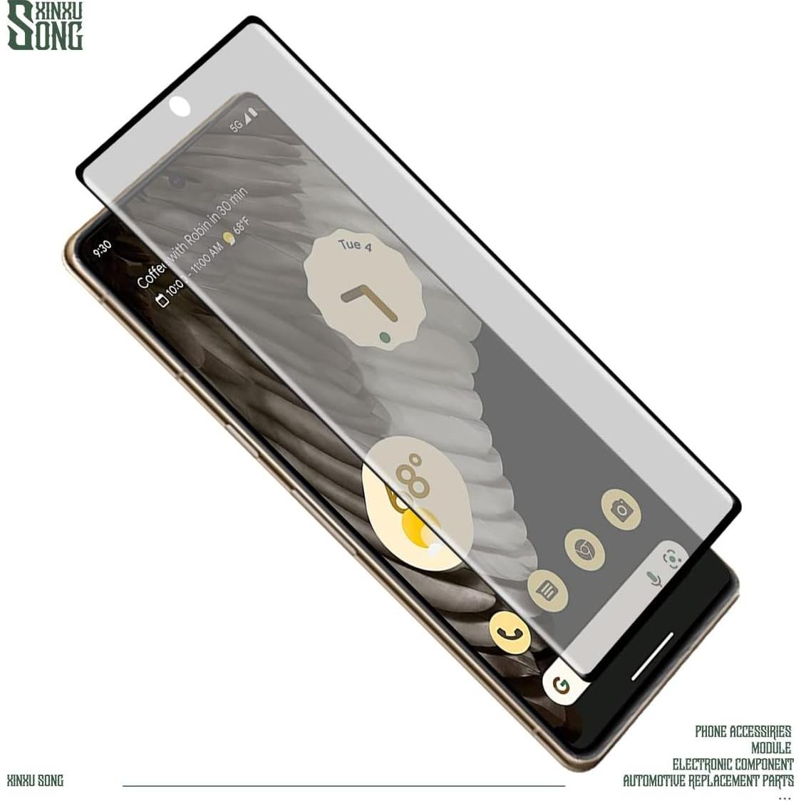 Protector de Pantalla Privado XINXUSONG para Pixel 7 Pro 5G - 2 Pcs