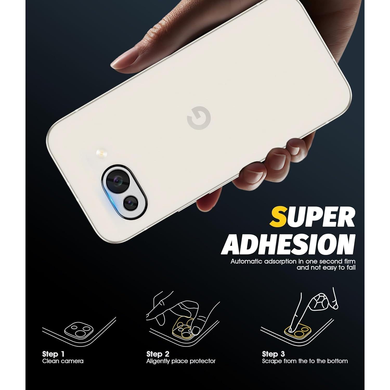 Protector de Lente de Cámara Orzero para Google Pixel 9a - Metal y Vidrio Premium