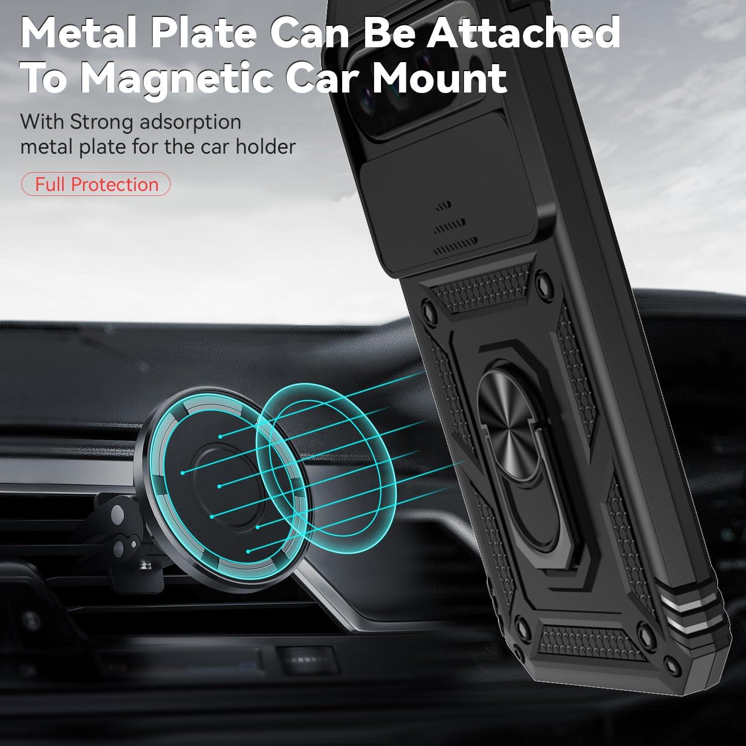 Funda protectora Google Pixel 9 Pro XL con soporte y cámara