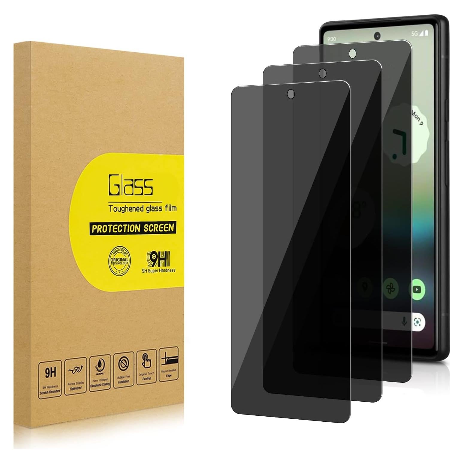 Protector de Pantalla Privado Vidrio Templado Lokyoo para Pixel 6A