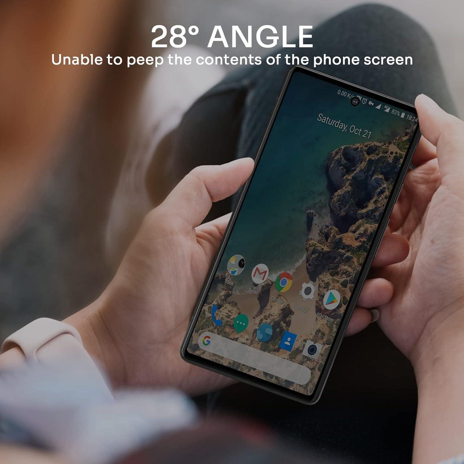 Protector de Pantalla Privado Vidrio Templado Lokyoo para Pixel 6A