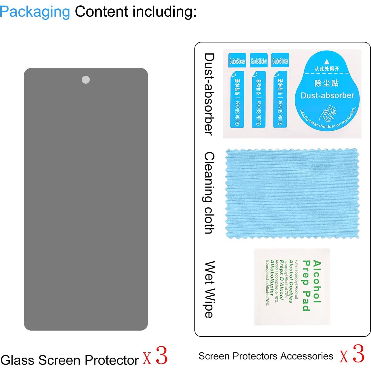 Protector de Pantalla Privado Vidrio Templado Lokyoo para Pixel 6A