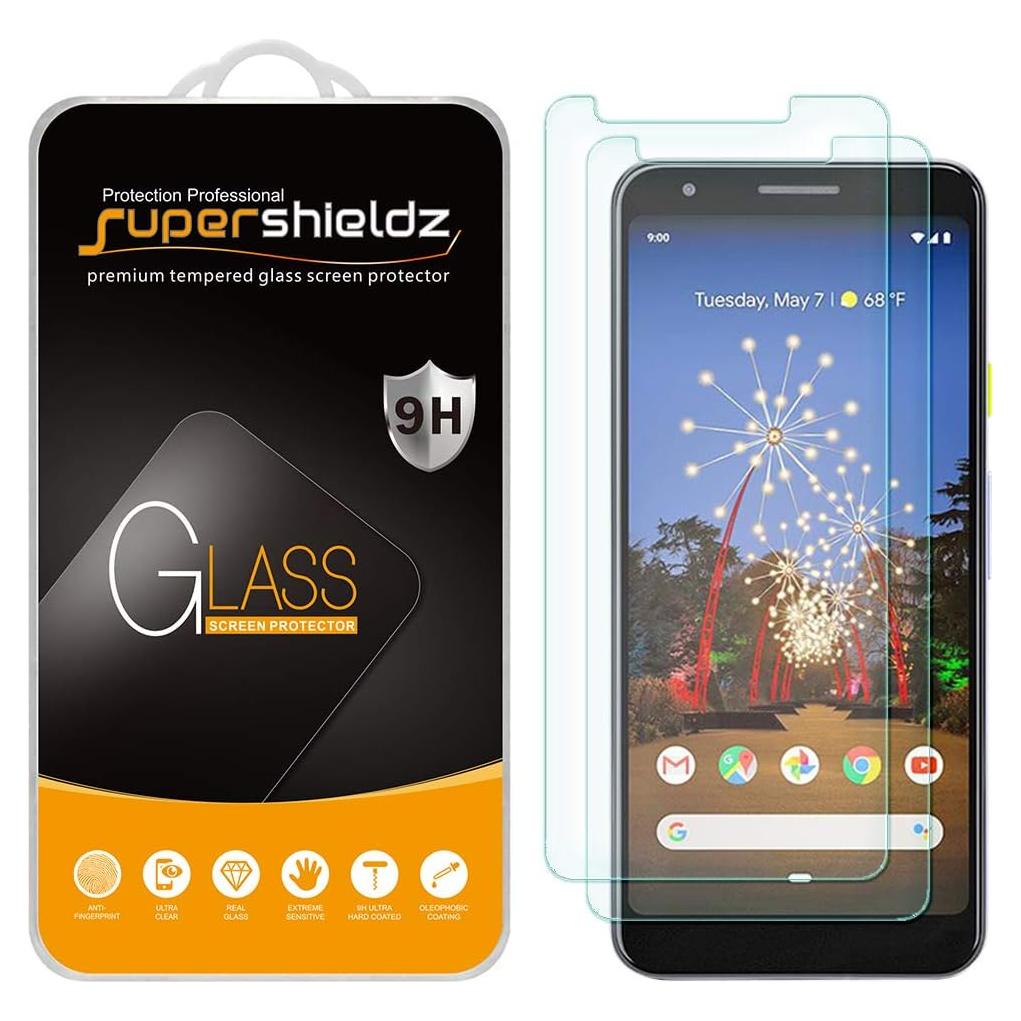 Protector de Pantalla Vidrio Templado Supershieldz para Google Pixel 3a - 2 Pack