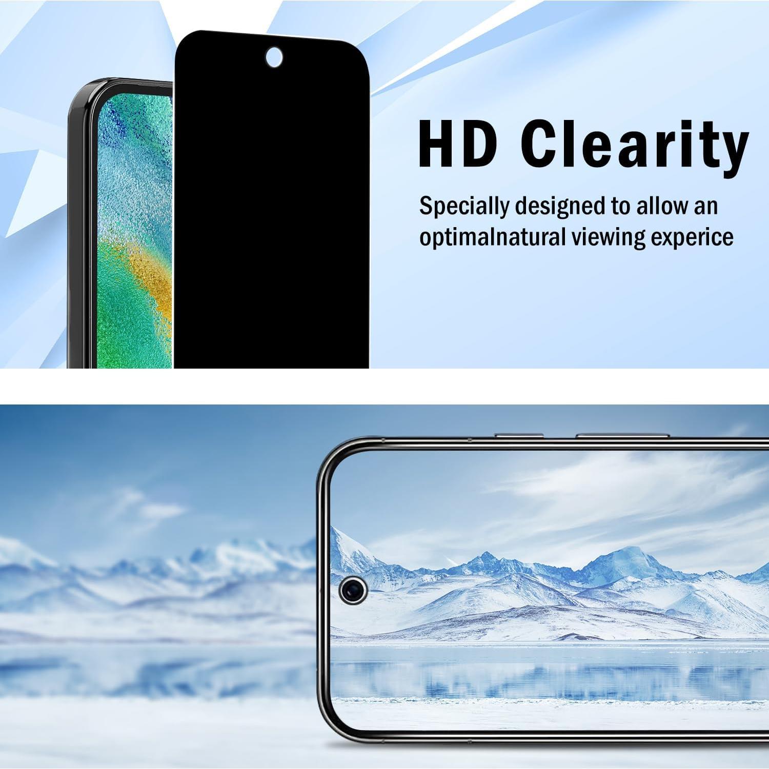 Protector de Pantalla Privado Pokolan para Google Pixel 9 Pro - 3 Pack Vidrio Templado