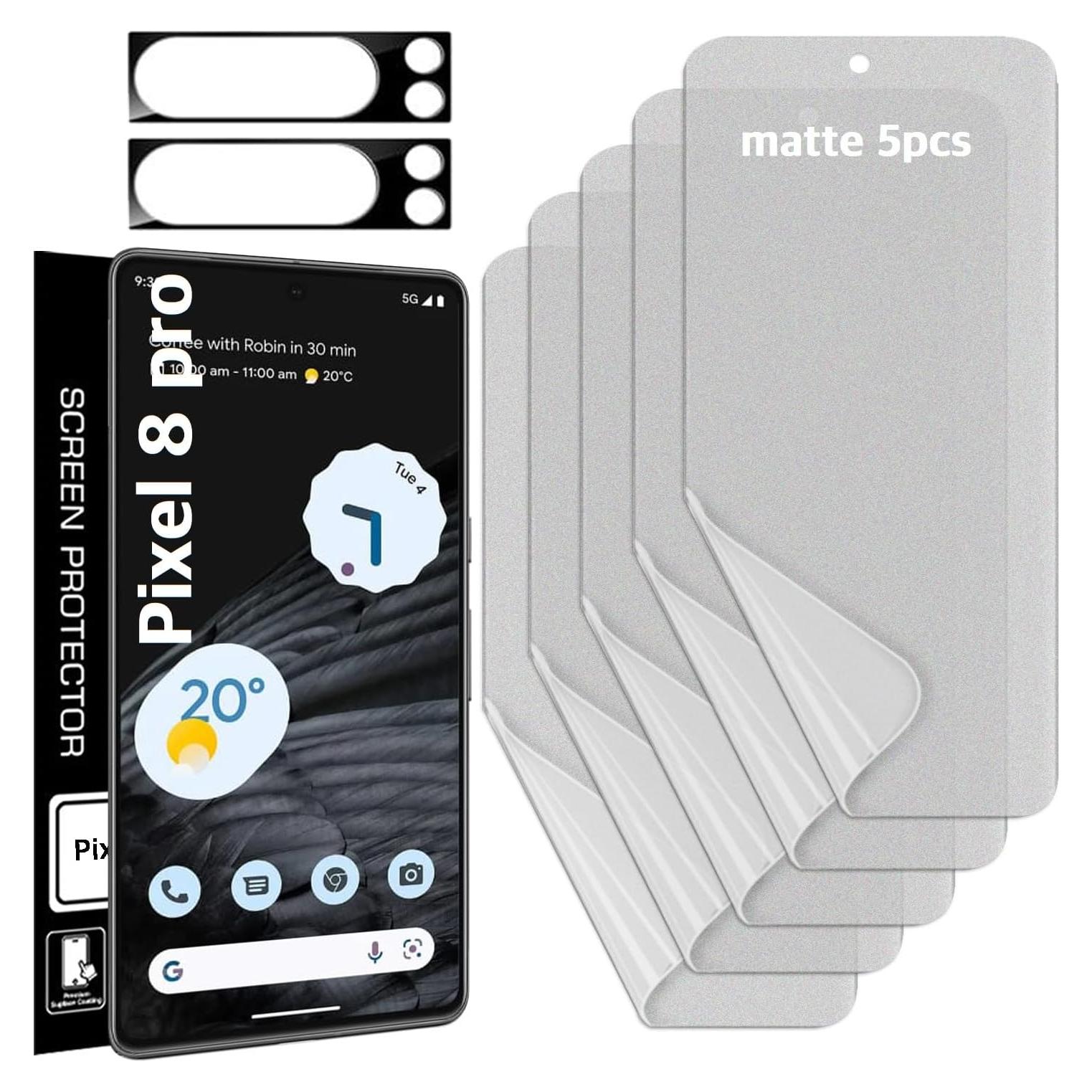 Protector de pantalla TPU mate + 2 lentes Google Pixel 8 Pro