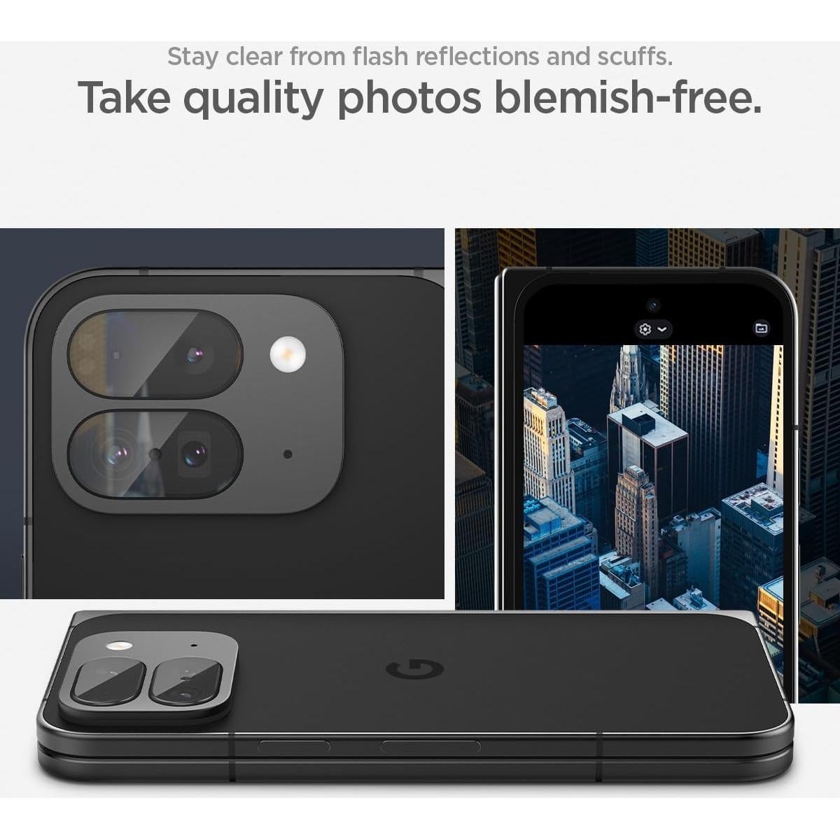 Protector de Pantalla Lente Cámara Spigen GlasTR EZ Fit Pixel 9 Pro Fold - 2 Unidades