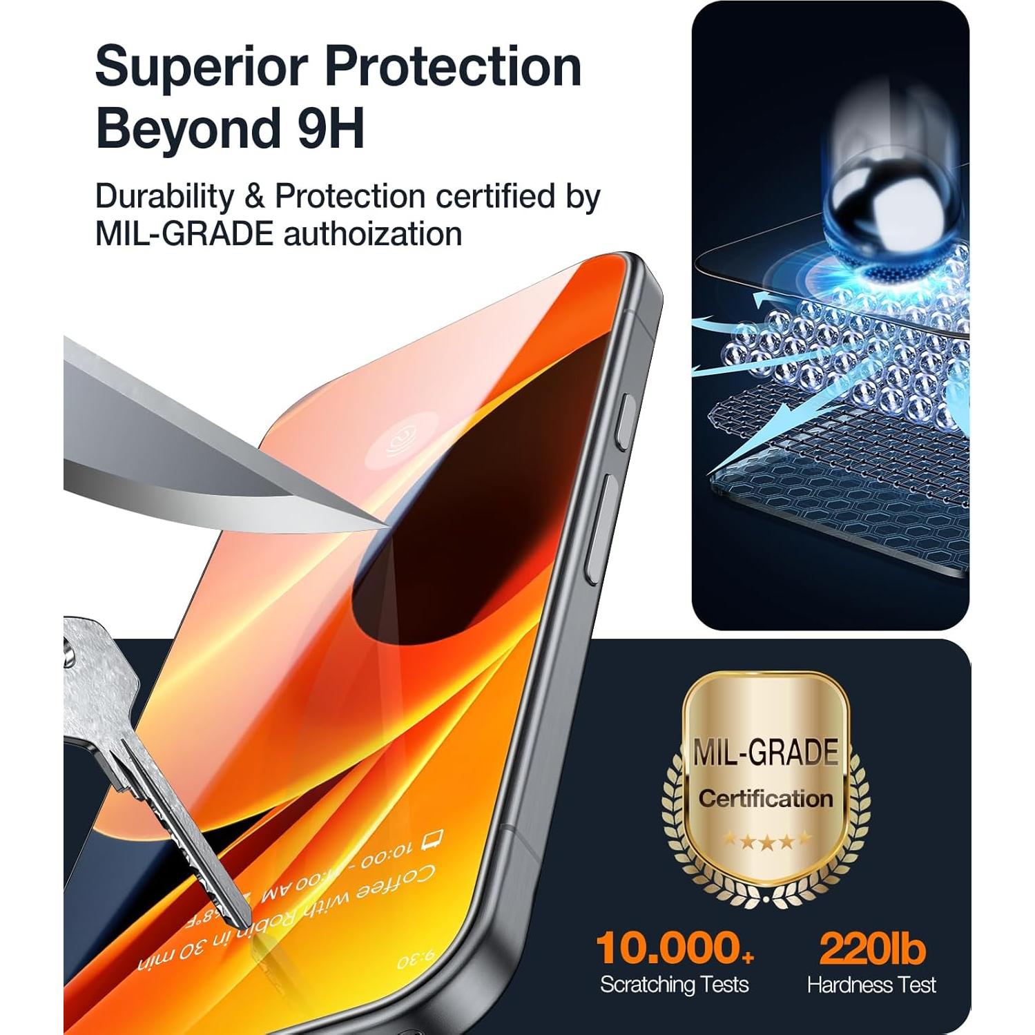 Protector de Pantalla UltraGlass 9H+ para Google Pixel 9 Pro