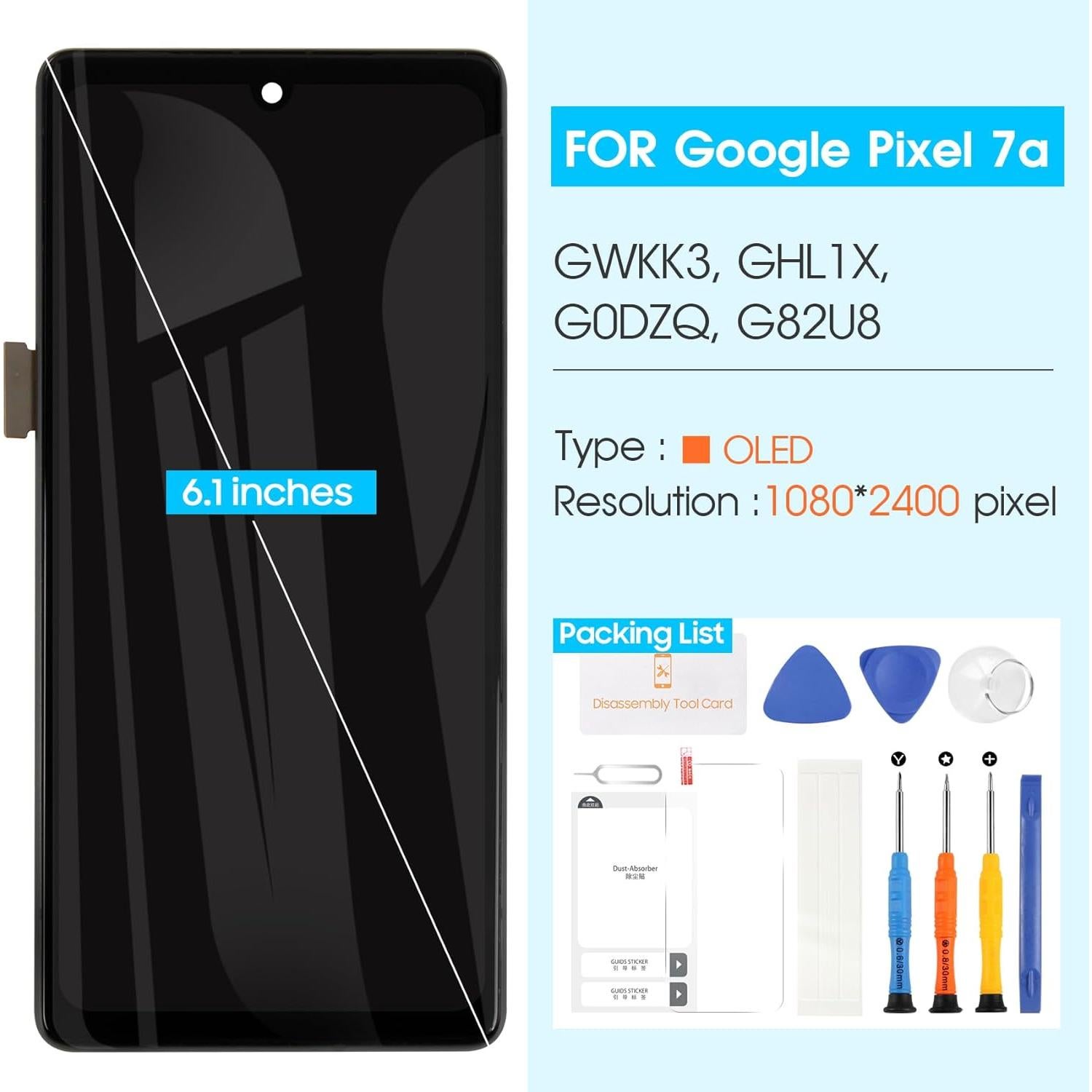 Reemplazo Pantalla LCD Google Pixel 7A - Digitalizador ARSSLY