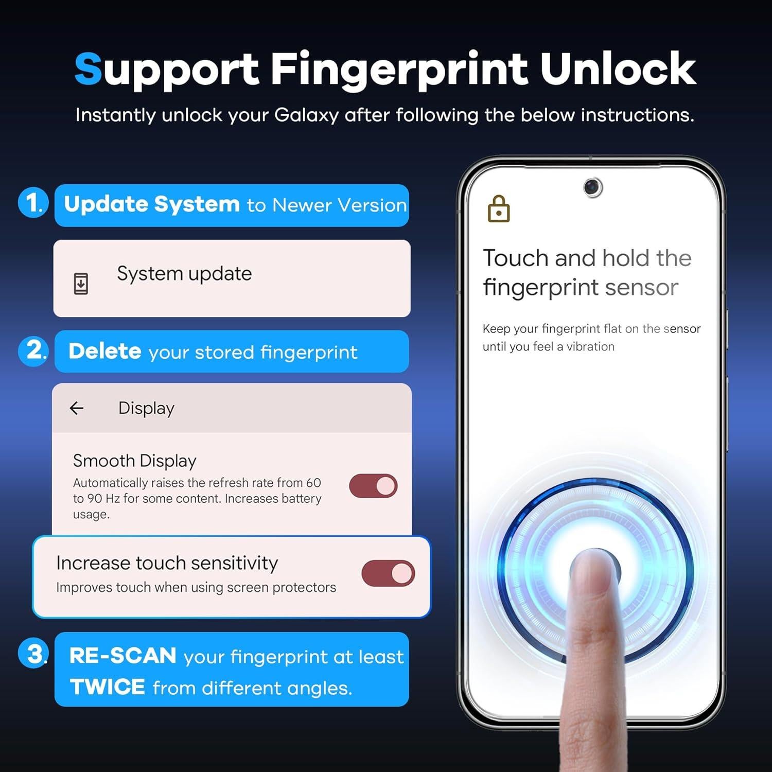 AACL 4-Pack Película Protectora Híbrida para Google Pixel 9/9 Pro