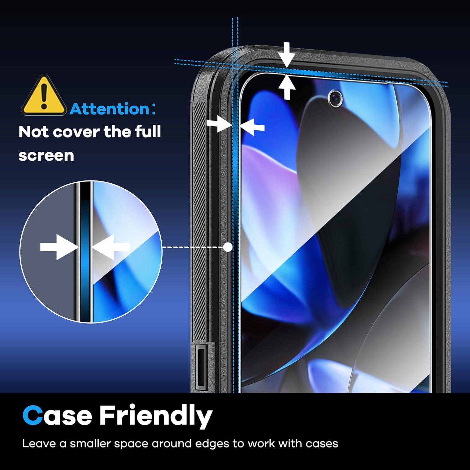 AACL 4-Pack Película Protectora Híbrida para Google Pixel 9/9 Pro