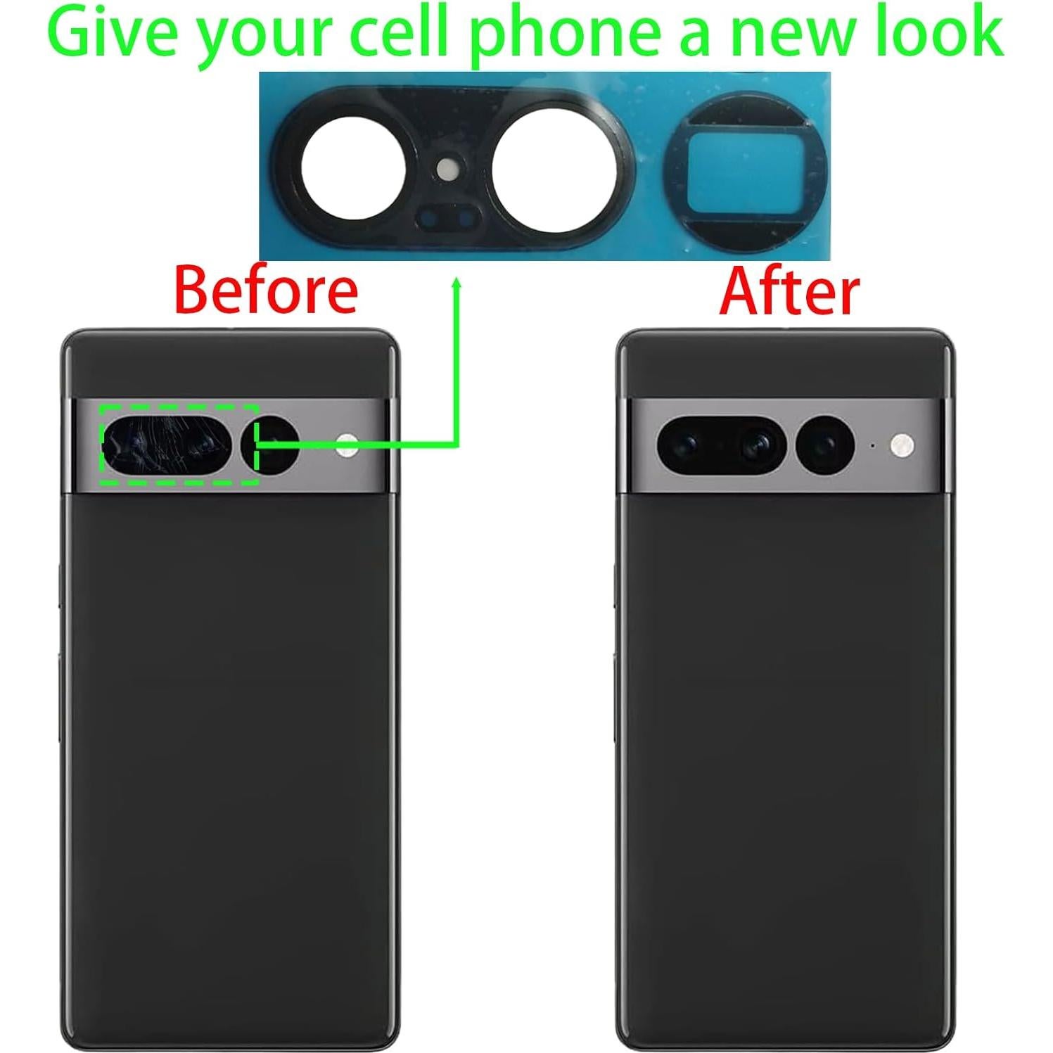 Cristal de Lente de Cámara Trasera Google Pixel 7 Pro con Adhesivo